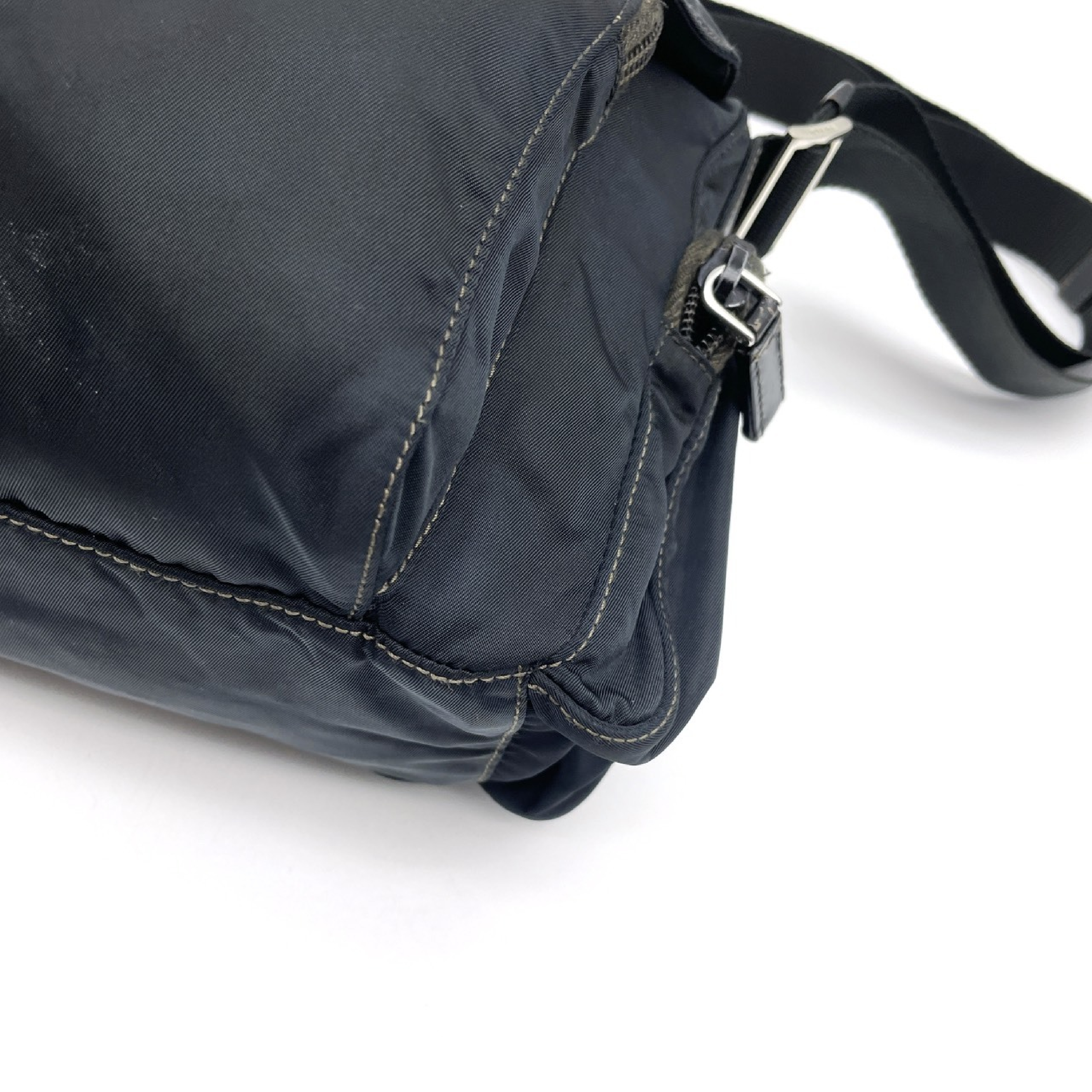 Nylon Triangle Logo Shoulder Bag — view 7