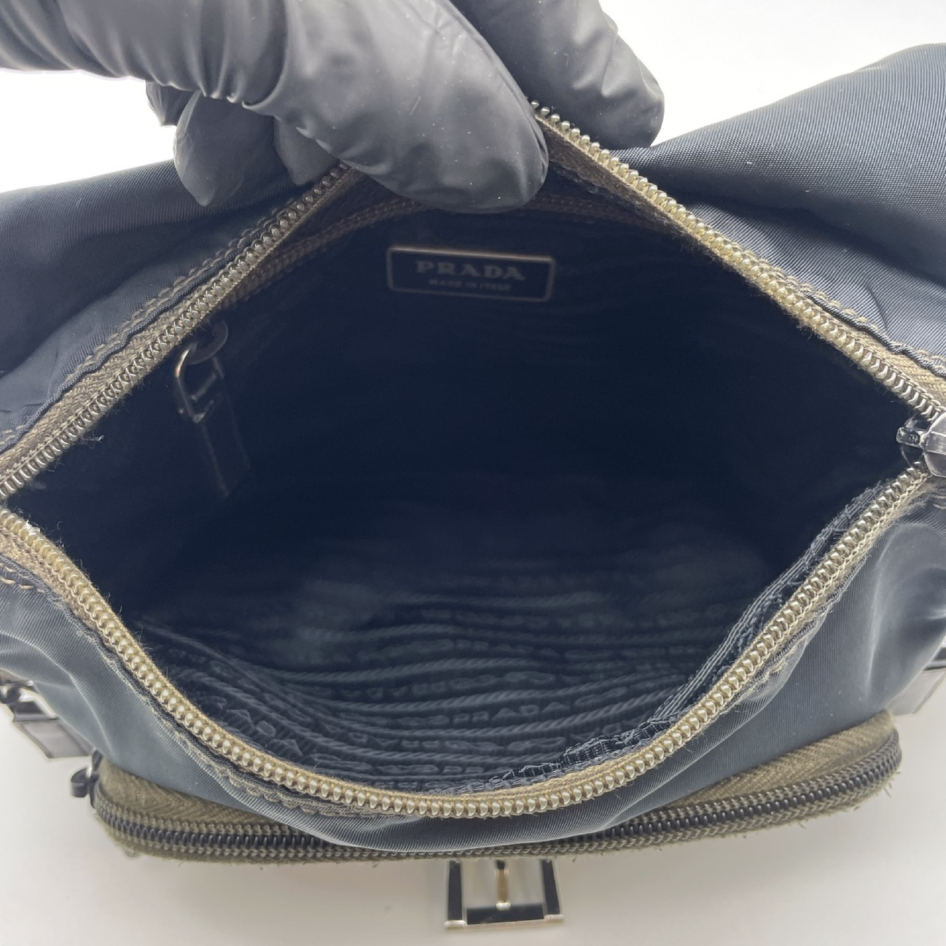 Nylon Triangle Logo Shoulder Bag — view 10