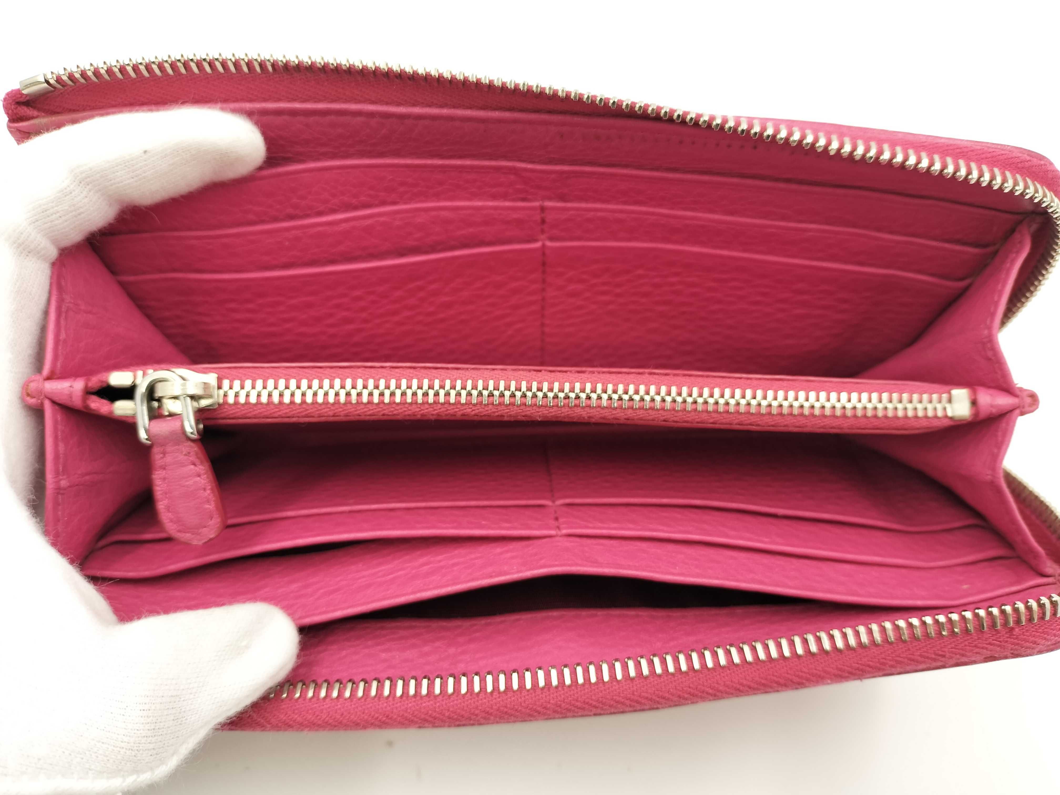 1ML183VITTELLO PHENIX Round Zipper Wallet, Pink, with Guarantee Card and Box. — view 10