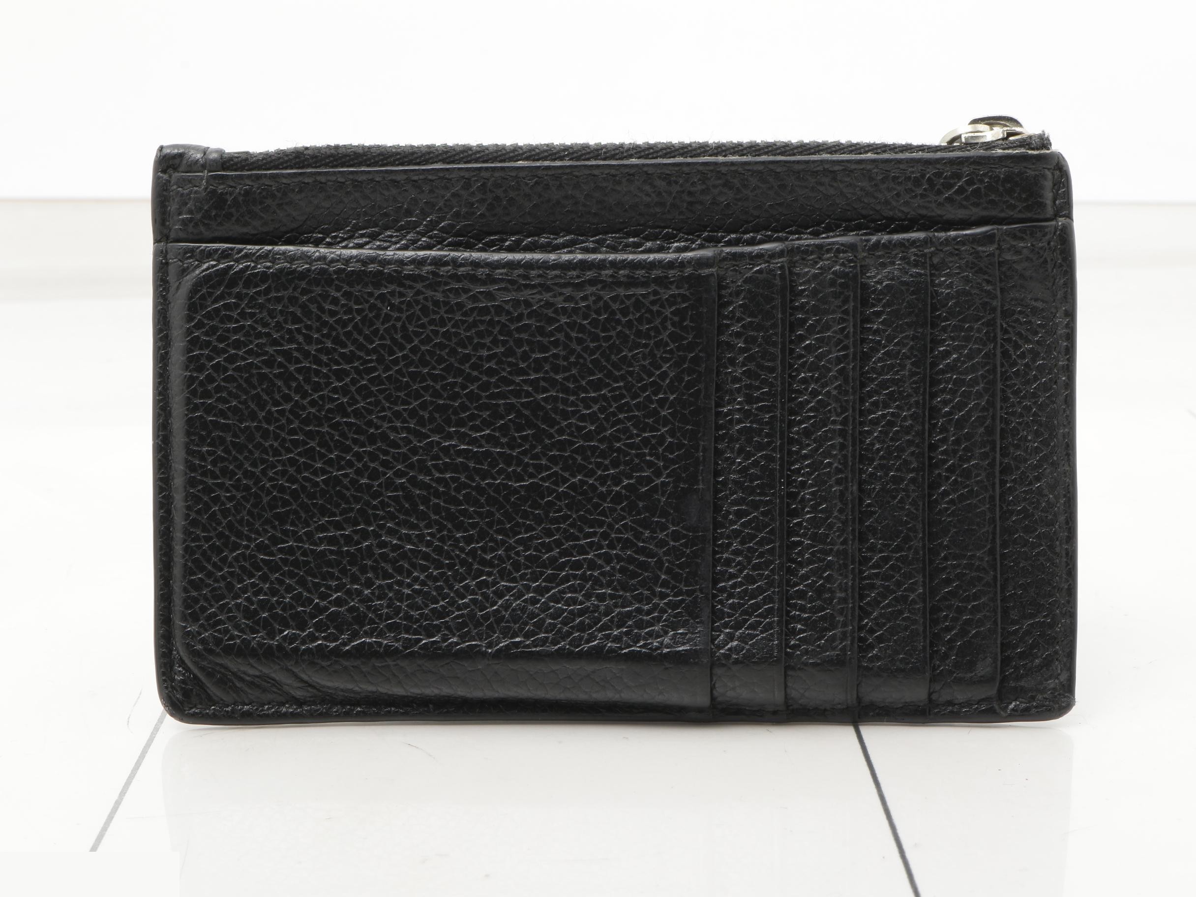Coin case, leather, black — view 2