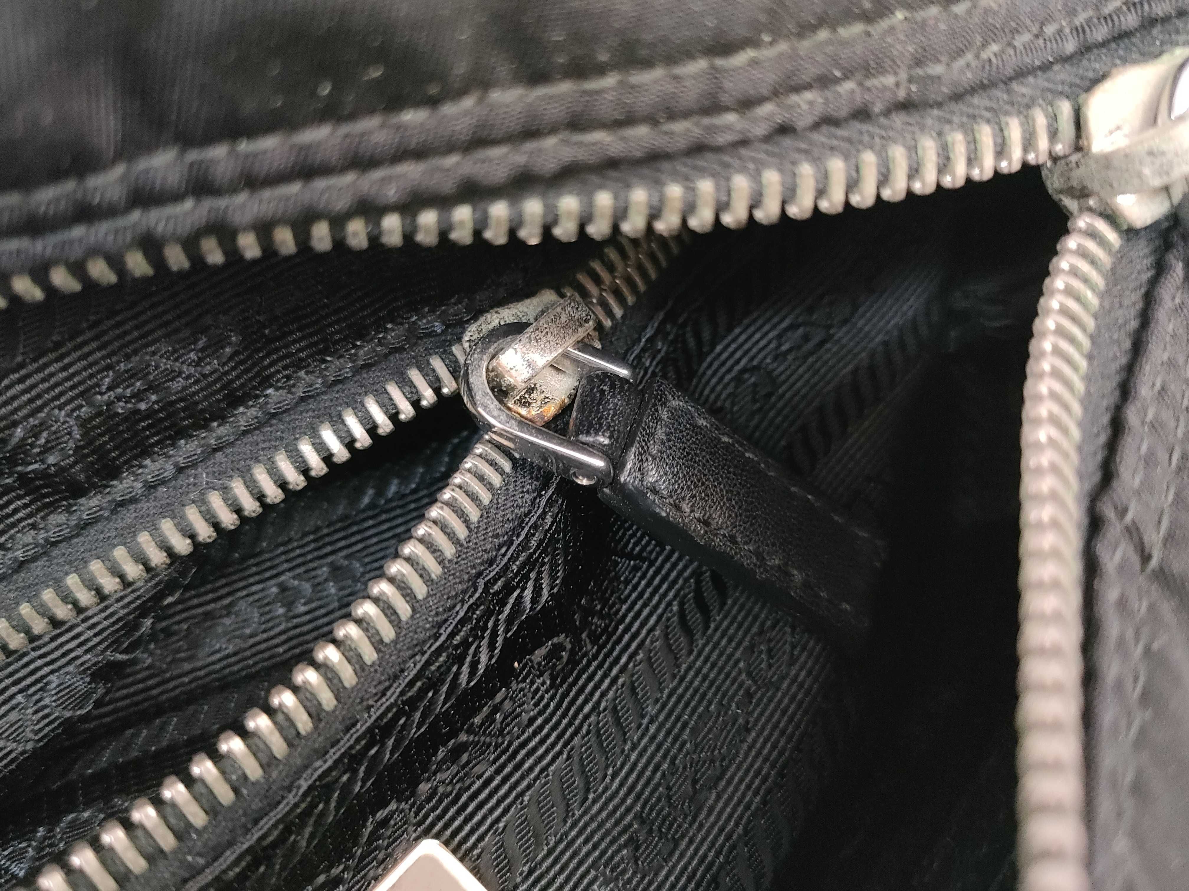Nylon Prada Messenger Bag Triangle Logo Black Shoulder Bag — view 13