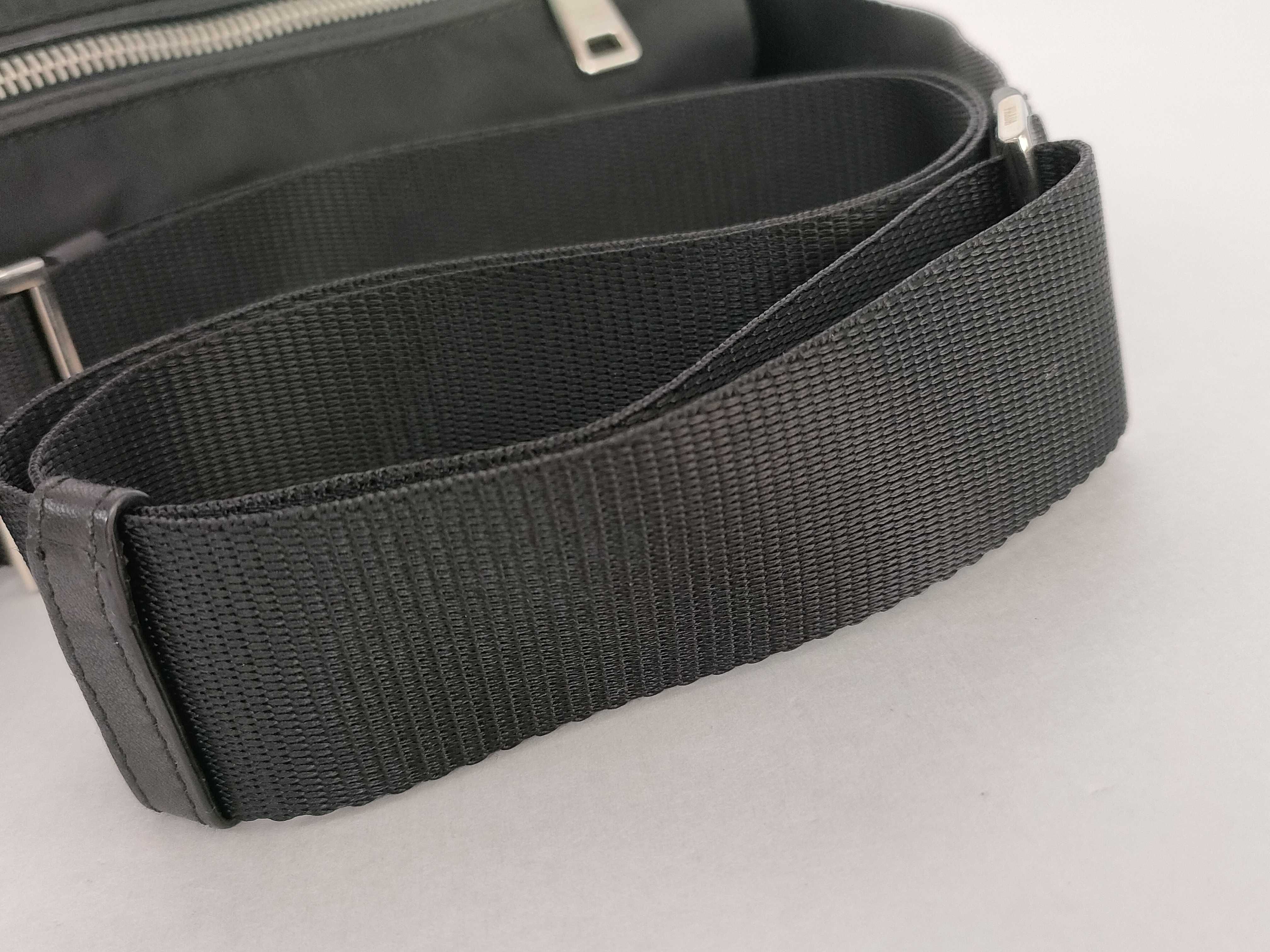 Nylon Prada Messenger Bag Triangle Logo Black Shoulder Bag — view 4