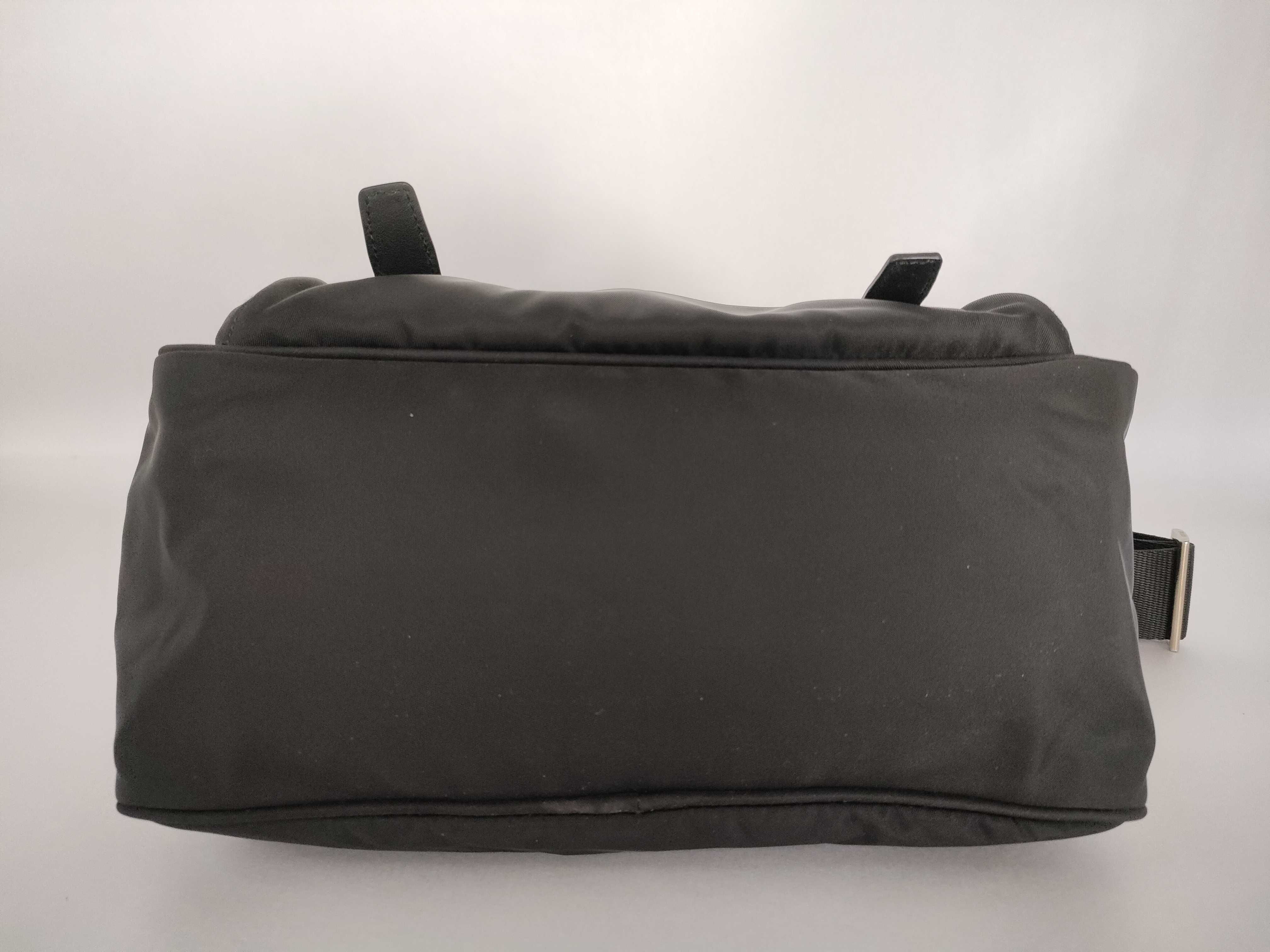 Nylon Prada Messenger Bag Triangle Logo Black Shoulder Bag — view 7