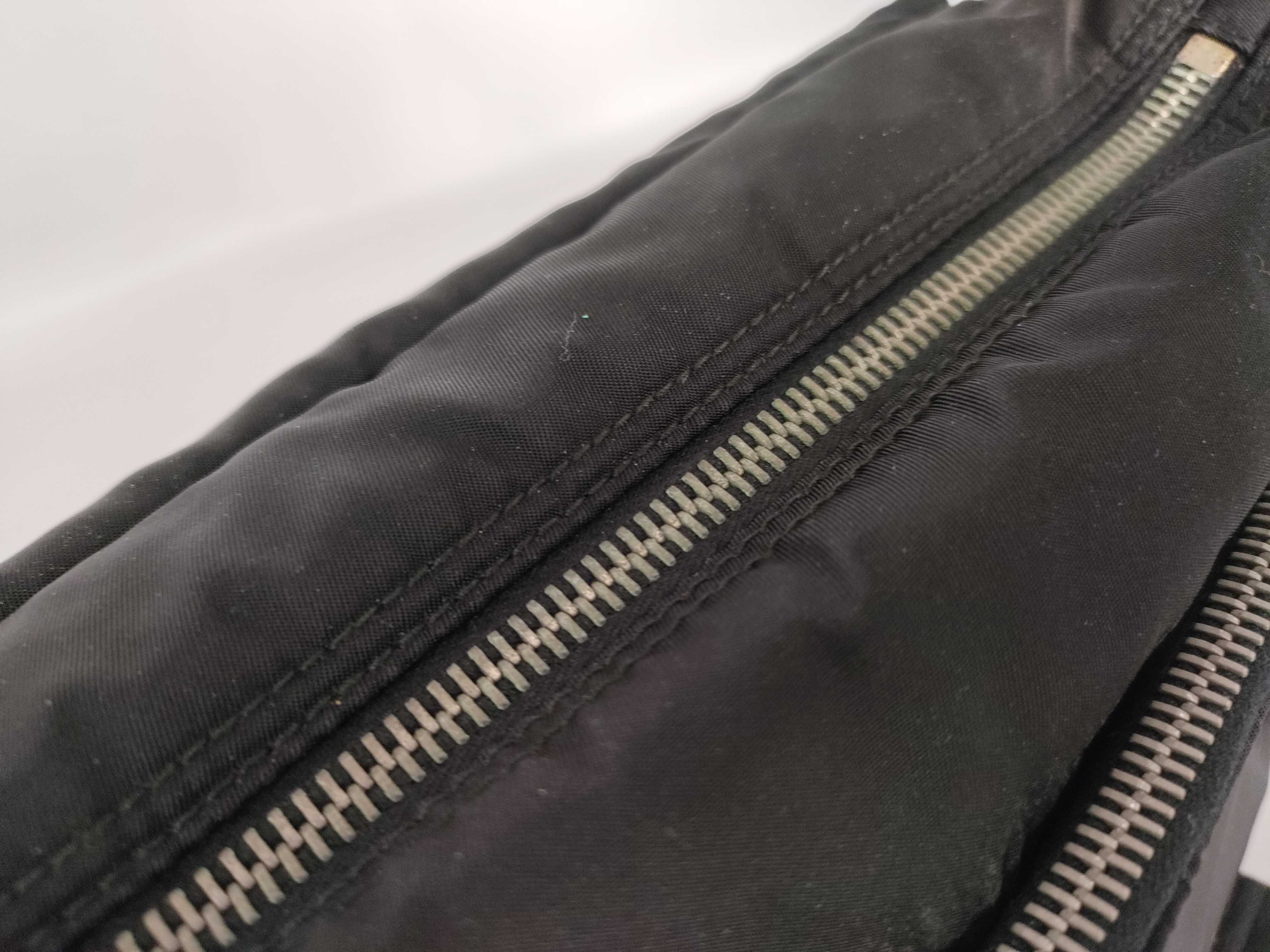 Nylon Prada Messenger Bag Triangle Logo Black Shoulder Bag — view 9