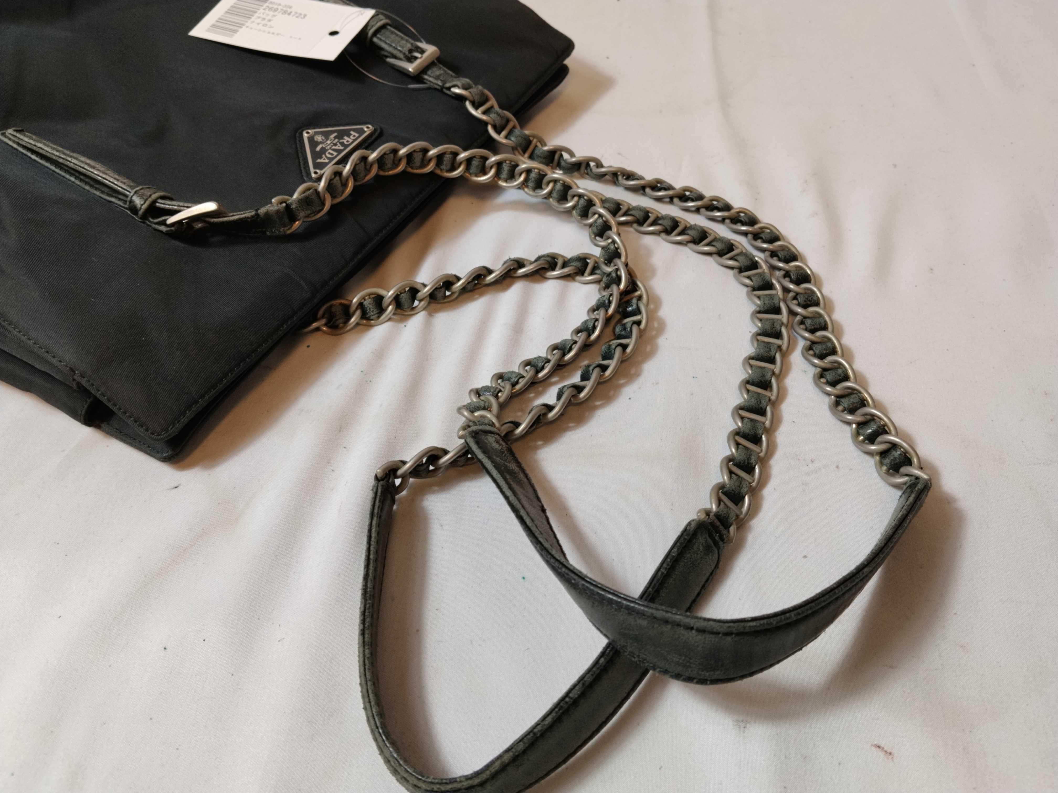 Nylon Chain Shoulder Tote Shoulder Bag — view 3