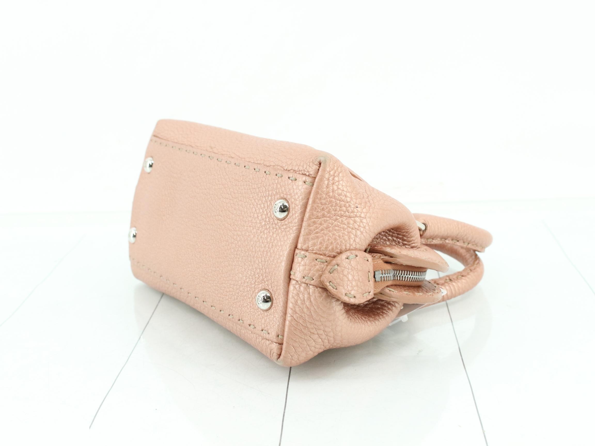 Selleria Mini Duffle Bag, Embossed, Pink, Includes Dust Bag and Charm, W22cm — view 6