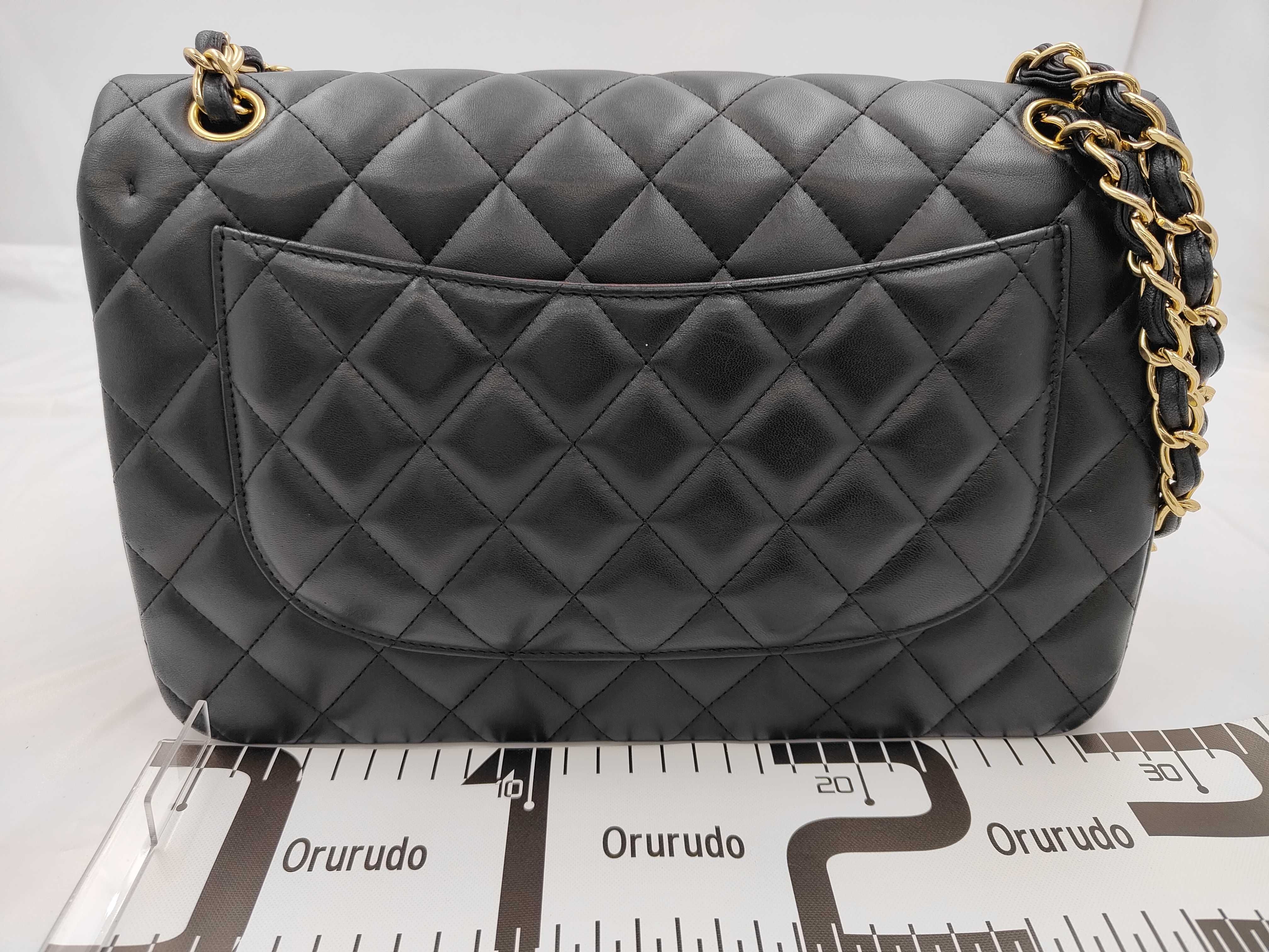 Matelassé 30 Double Flap Lambskin Black Chain Shoulder Bag — view 2