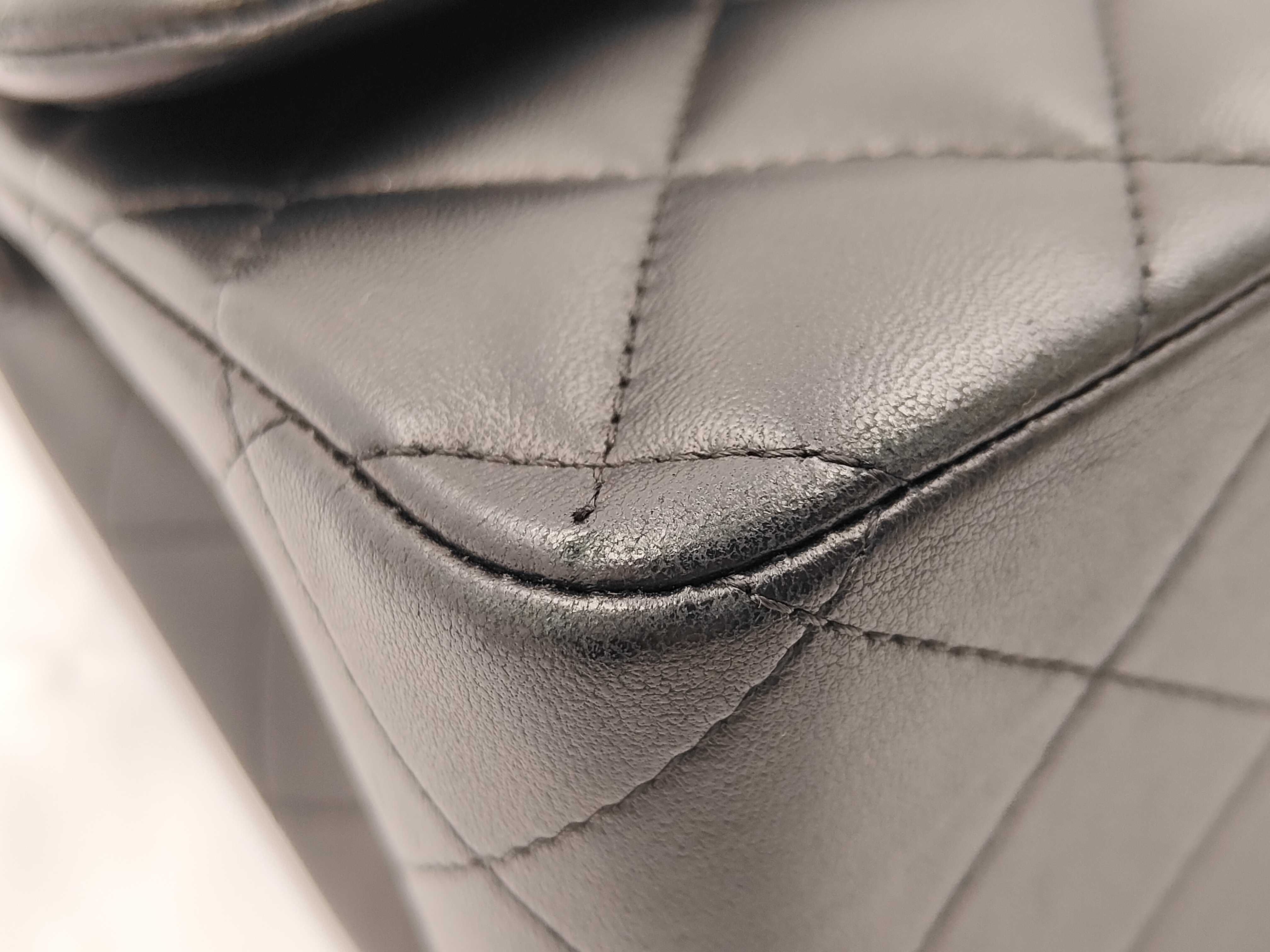 Matelassé 30 Double Flap Lambskin Black Chain Shoulder Bag — view 5