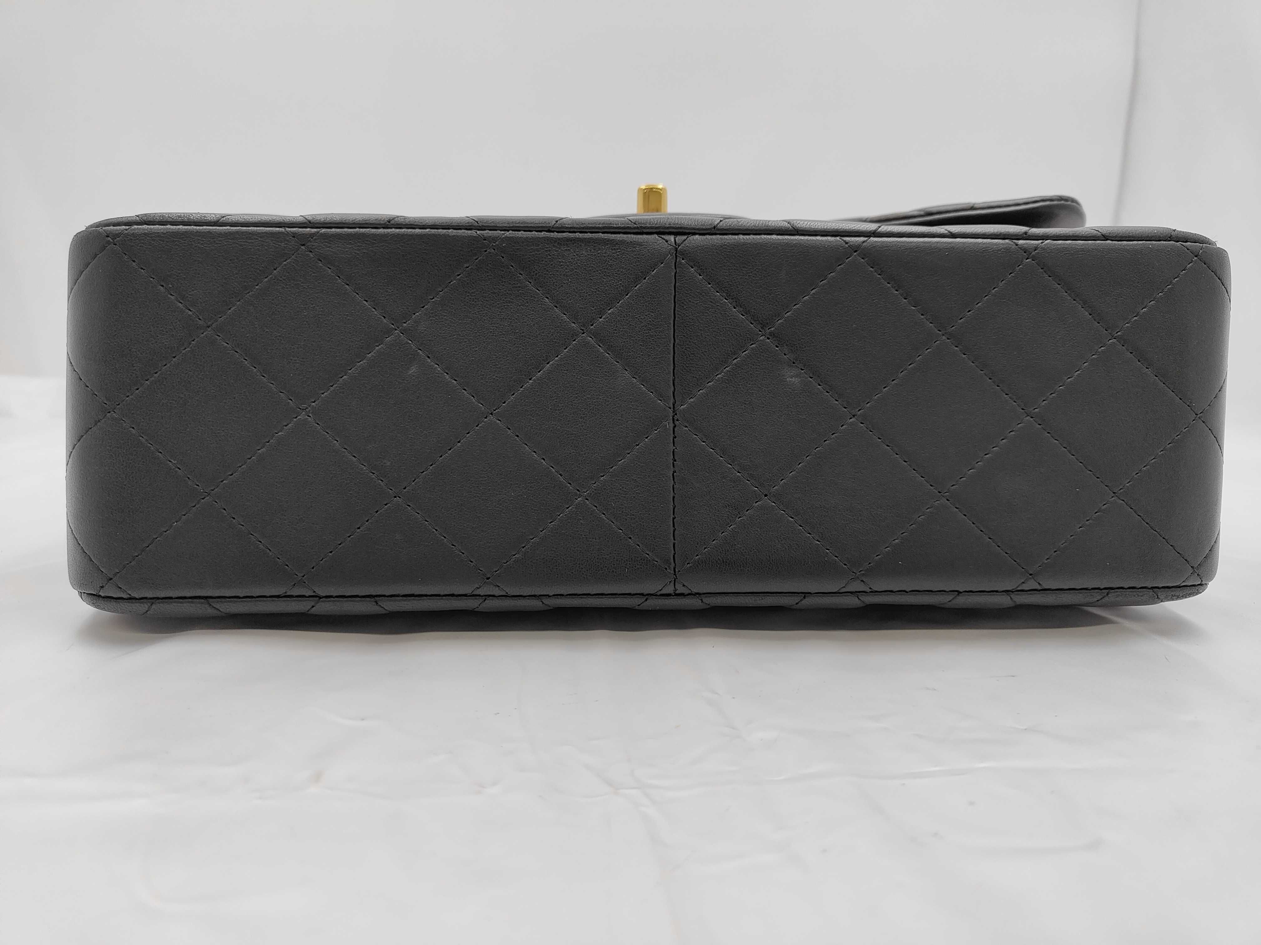 Matelassé 30 Double Flap Lambskin Black Chain Shoulder Bag — view 6