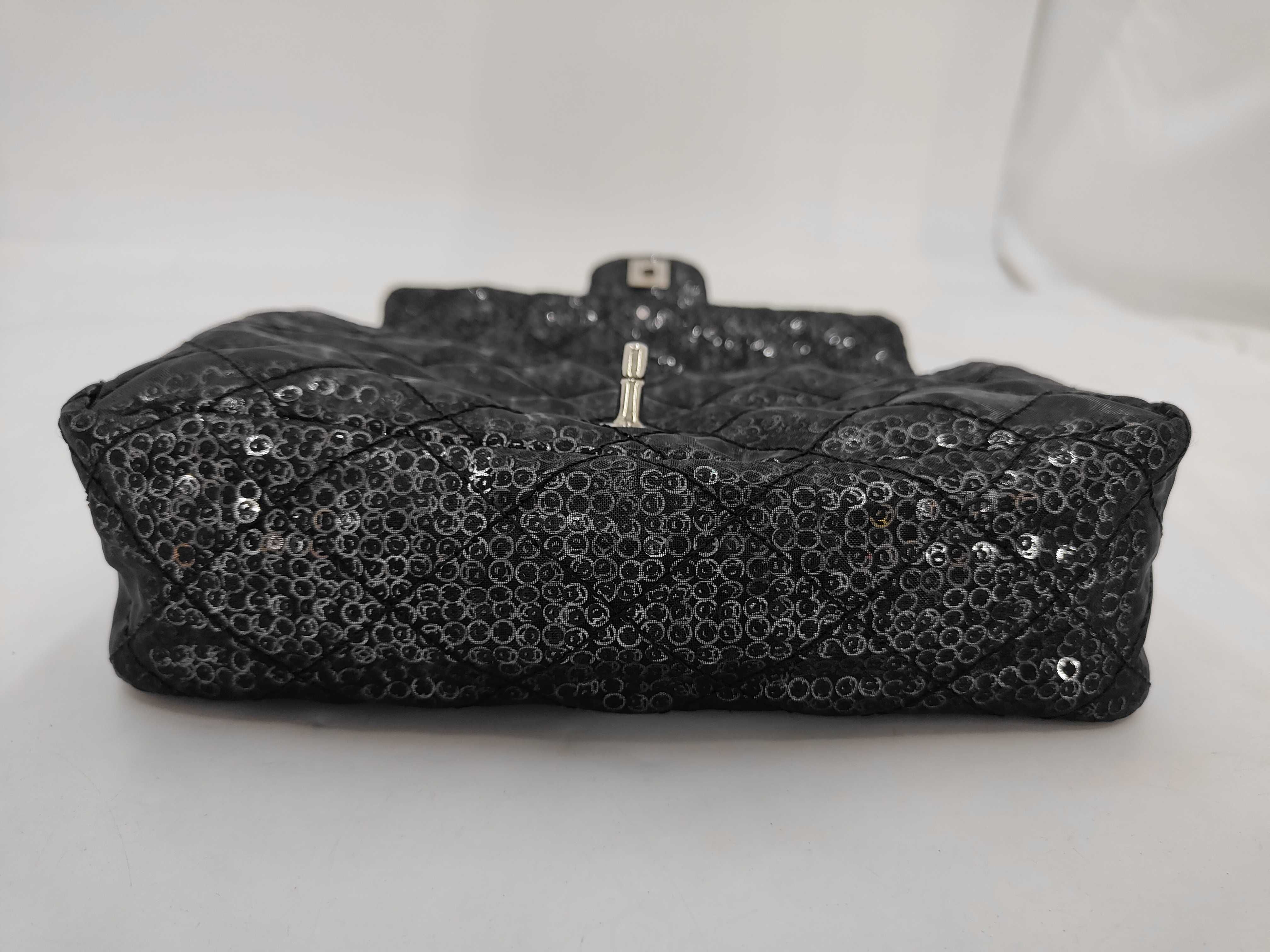 Single Flap Sequin Black SS Shoulder Bag — view 3