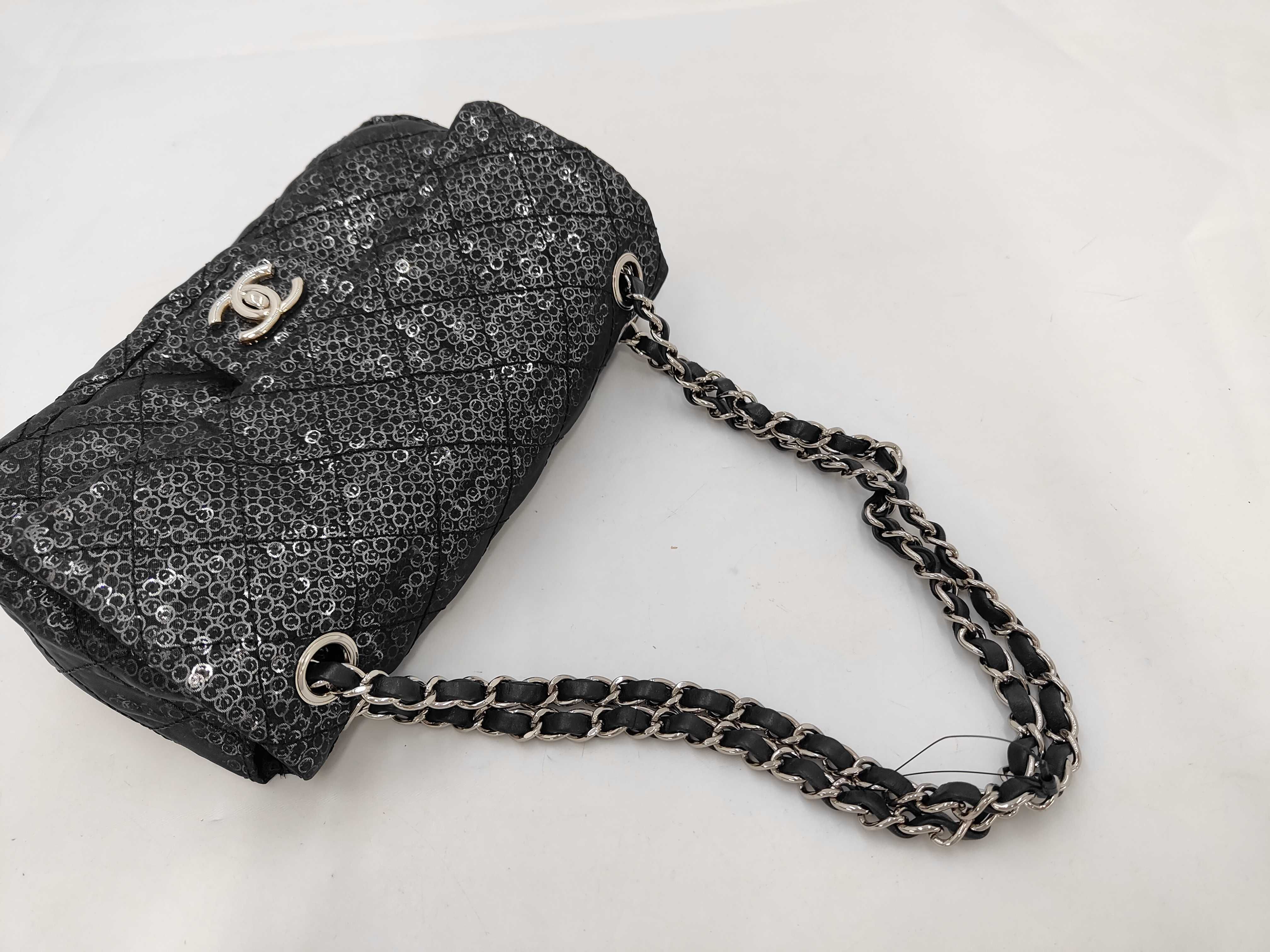 Single Flap Sequin Black SS Shoulder Bag — view 5