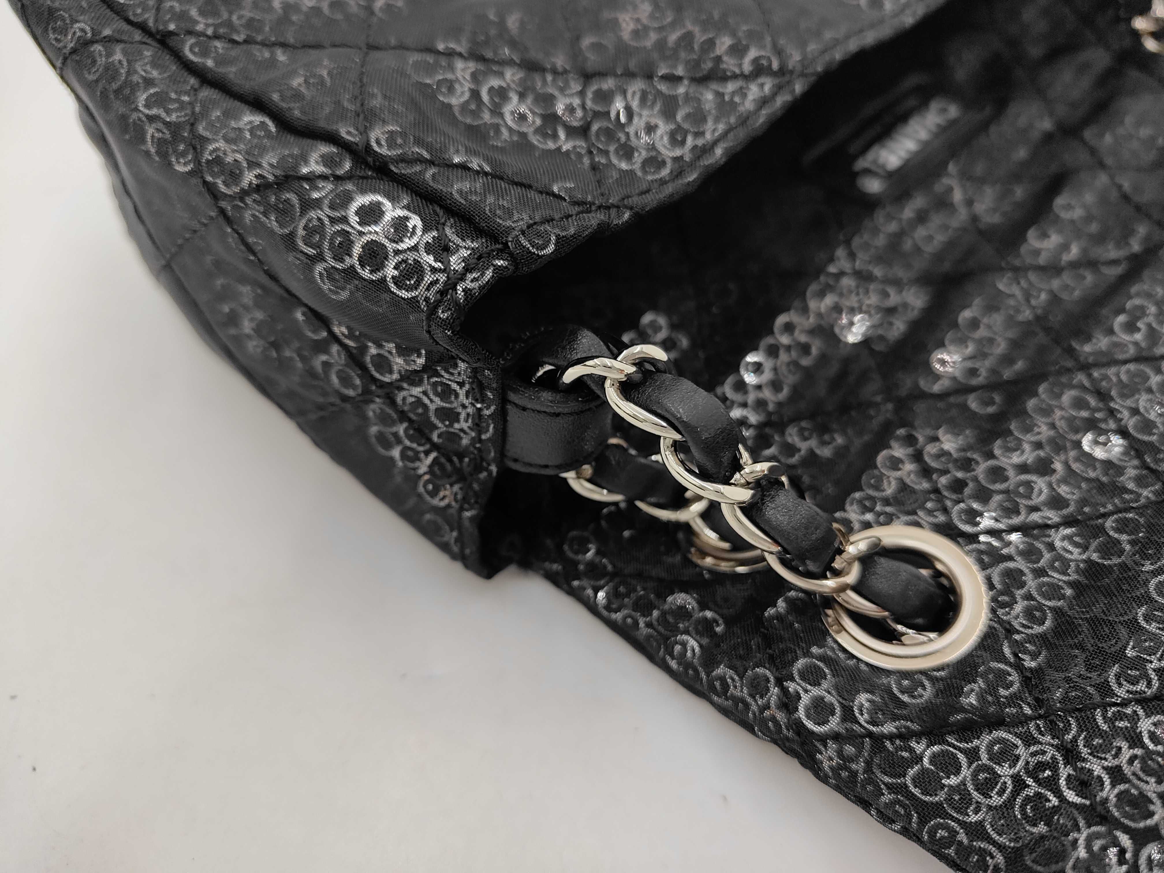 Single Flap Sequin Black SS Shoulder Bag — view 7