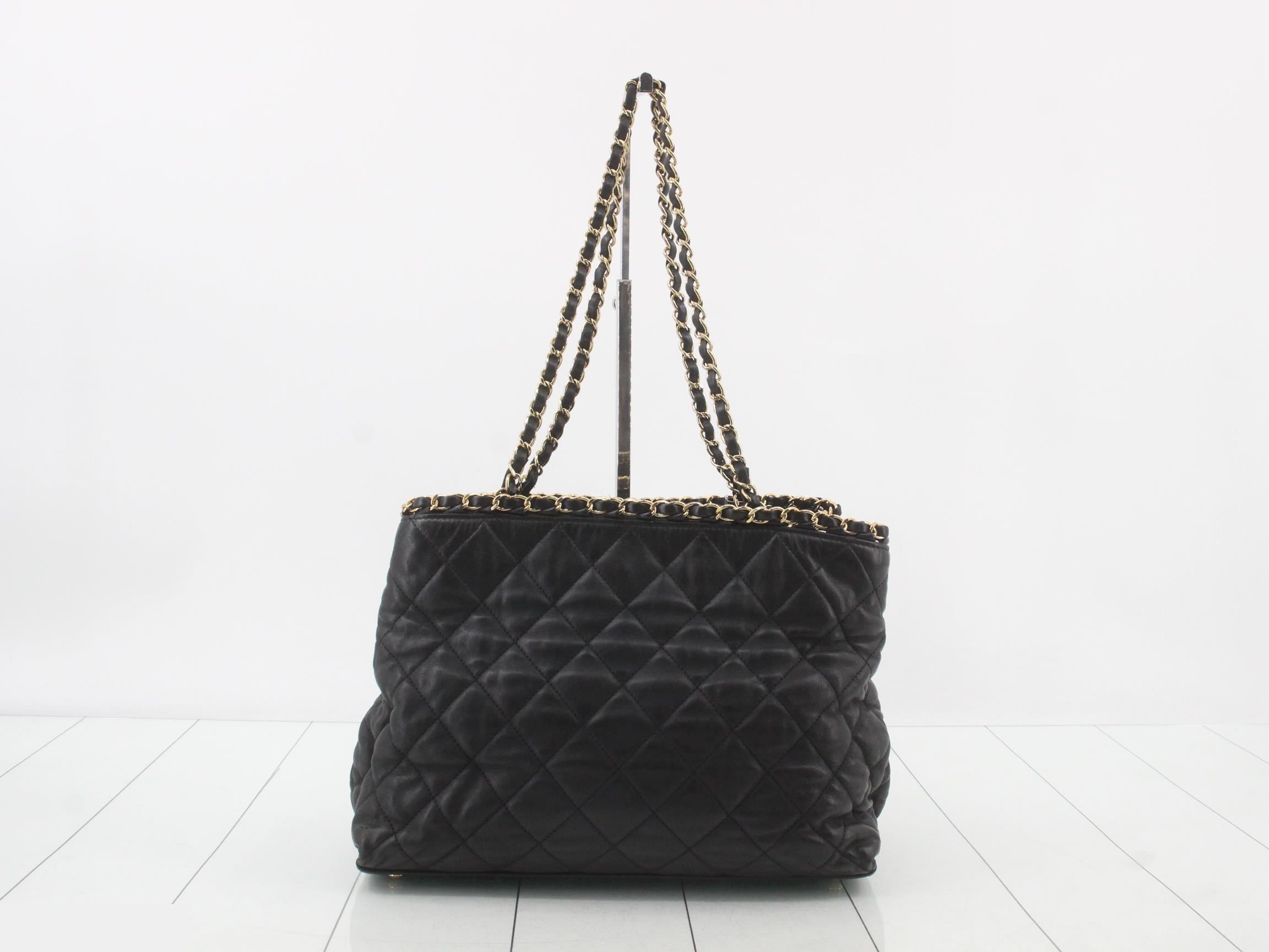 Matelassé Leather Chain Tote — view 2