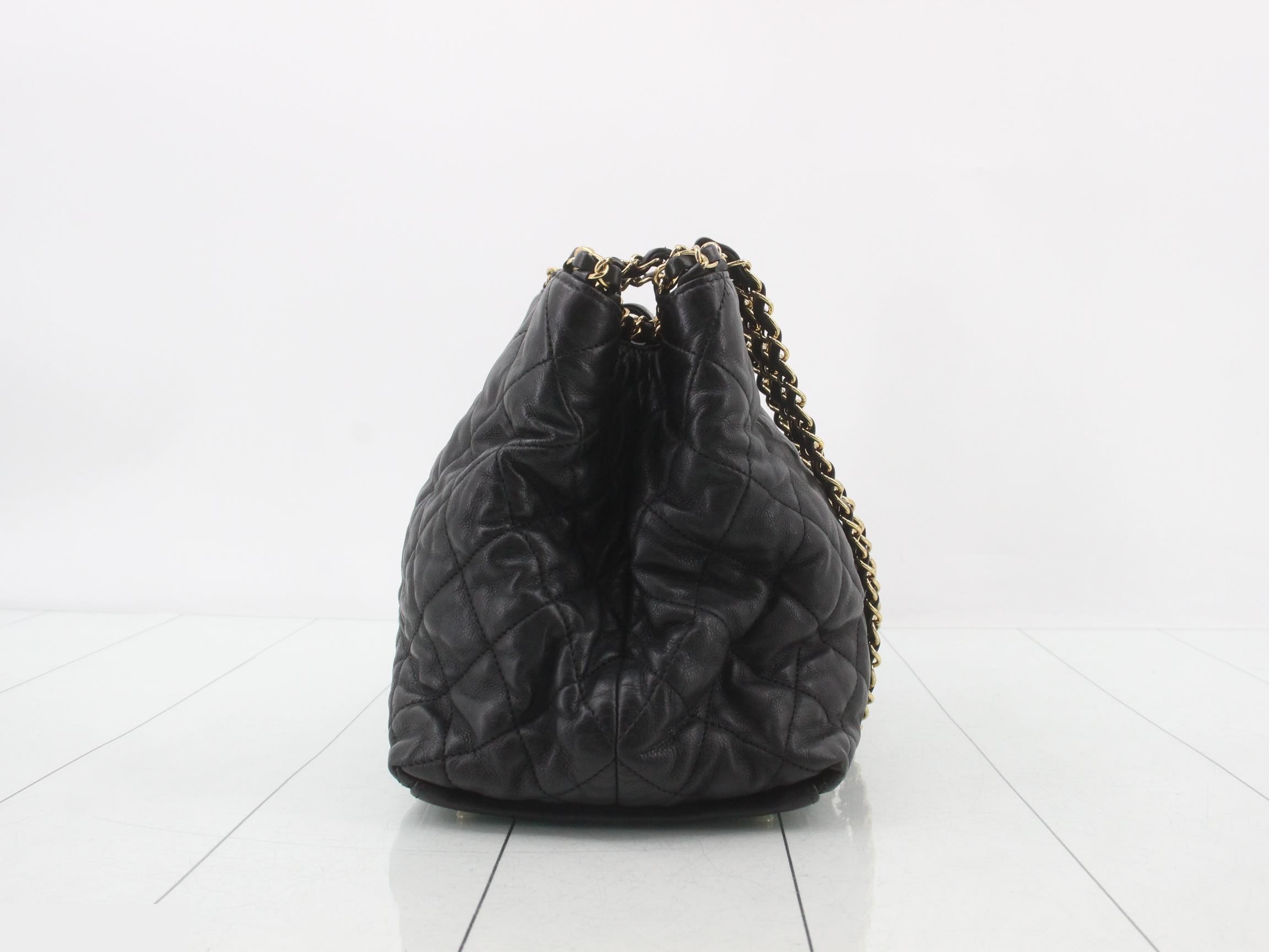 Matelassé Leather Chain Tote — view 3