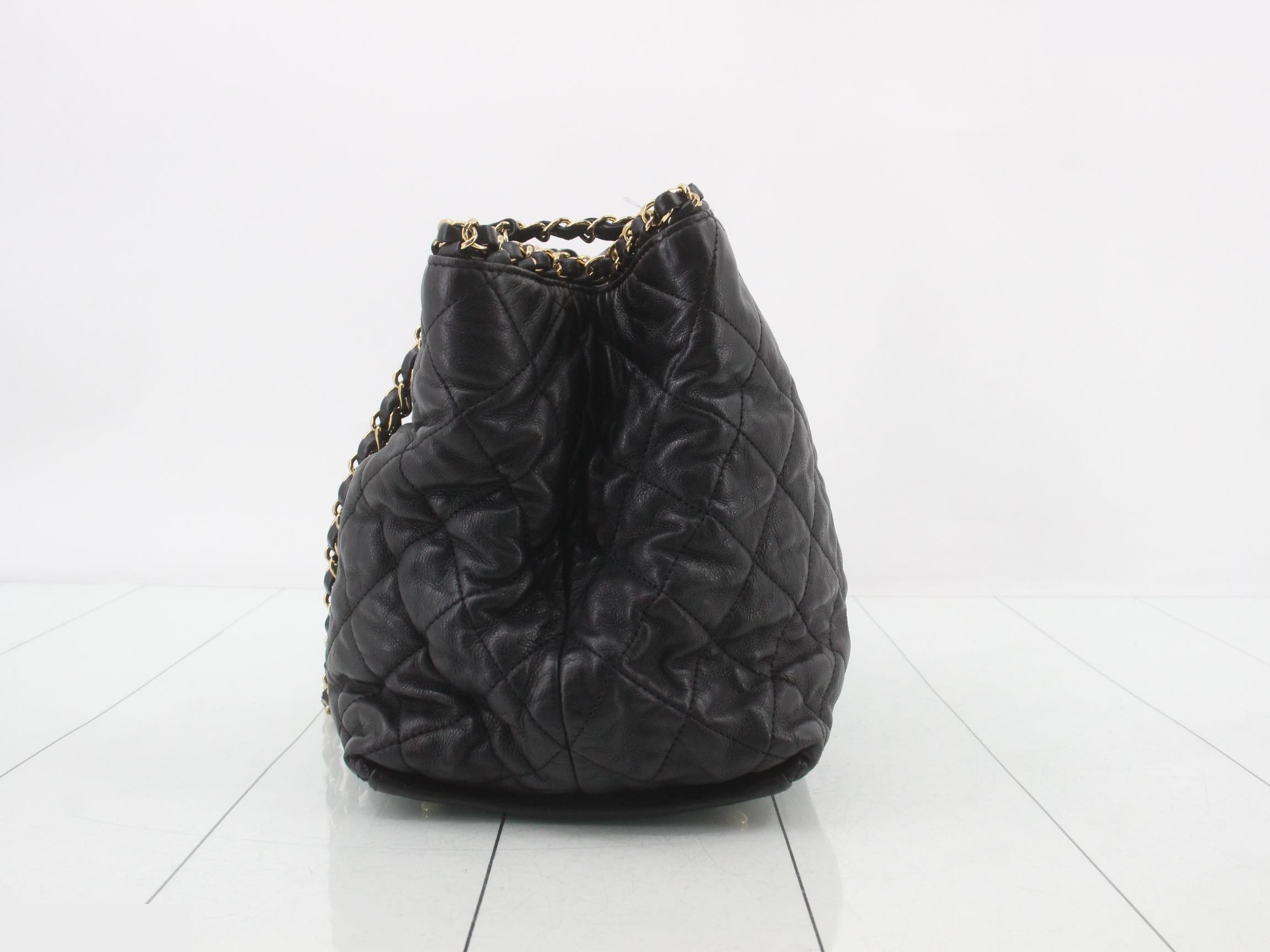 Matelassé Leather Chain Tote — view 4