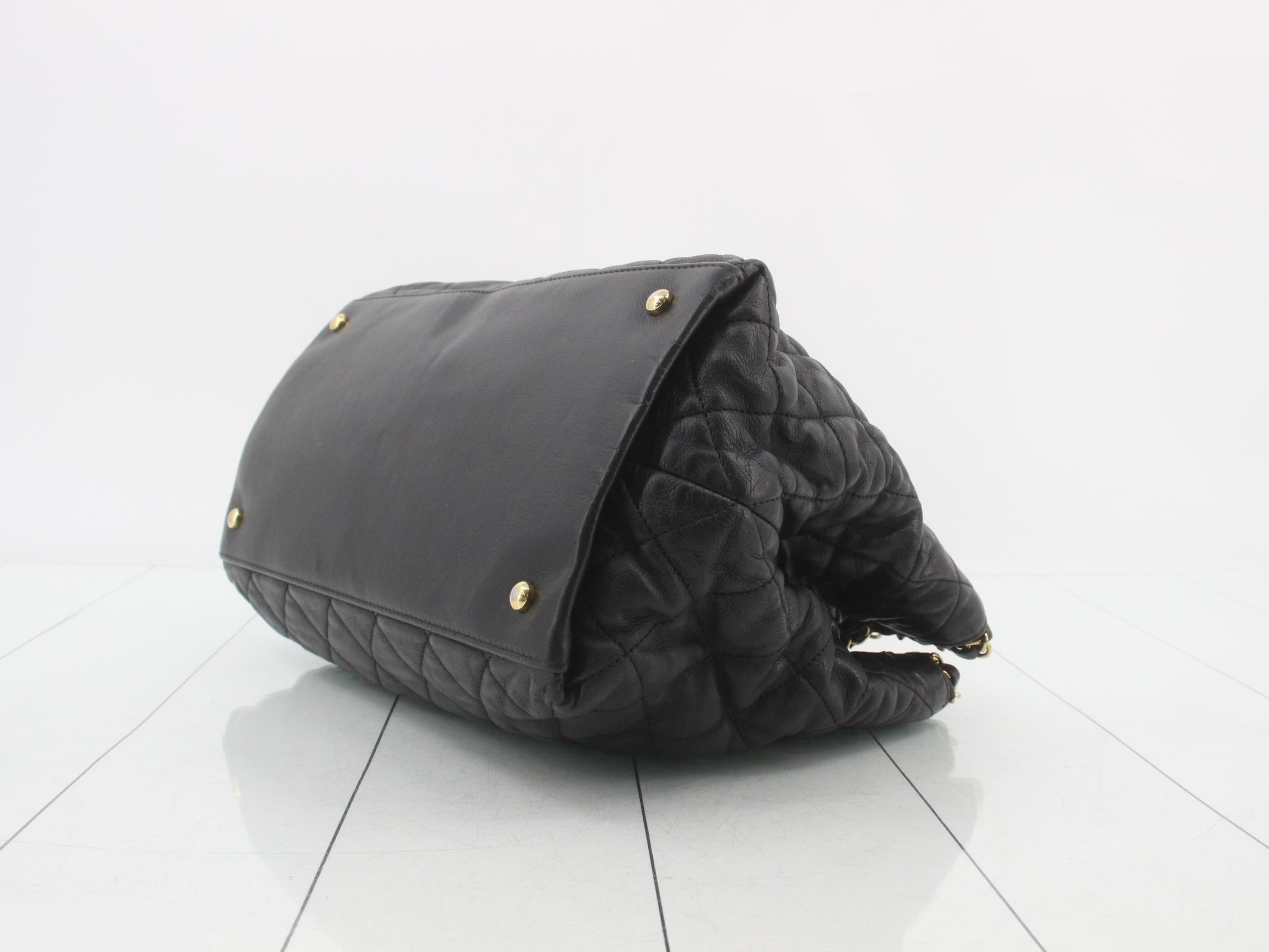 Matelassé Leather Chain Tote — view 6
