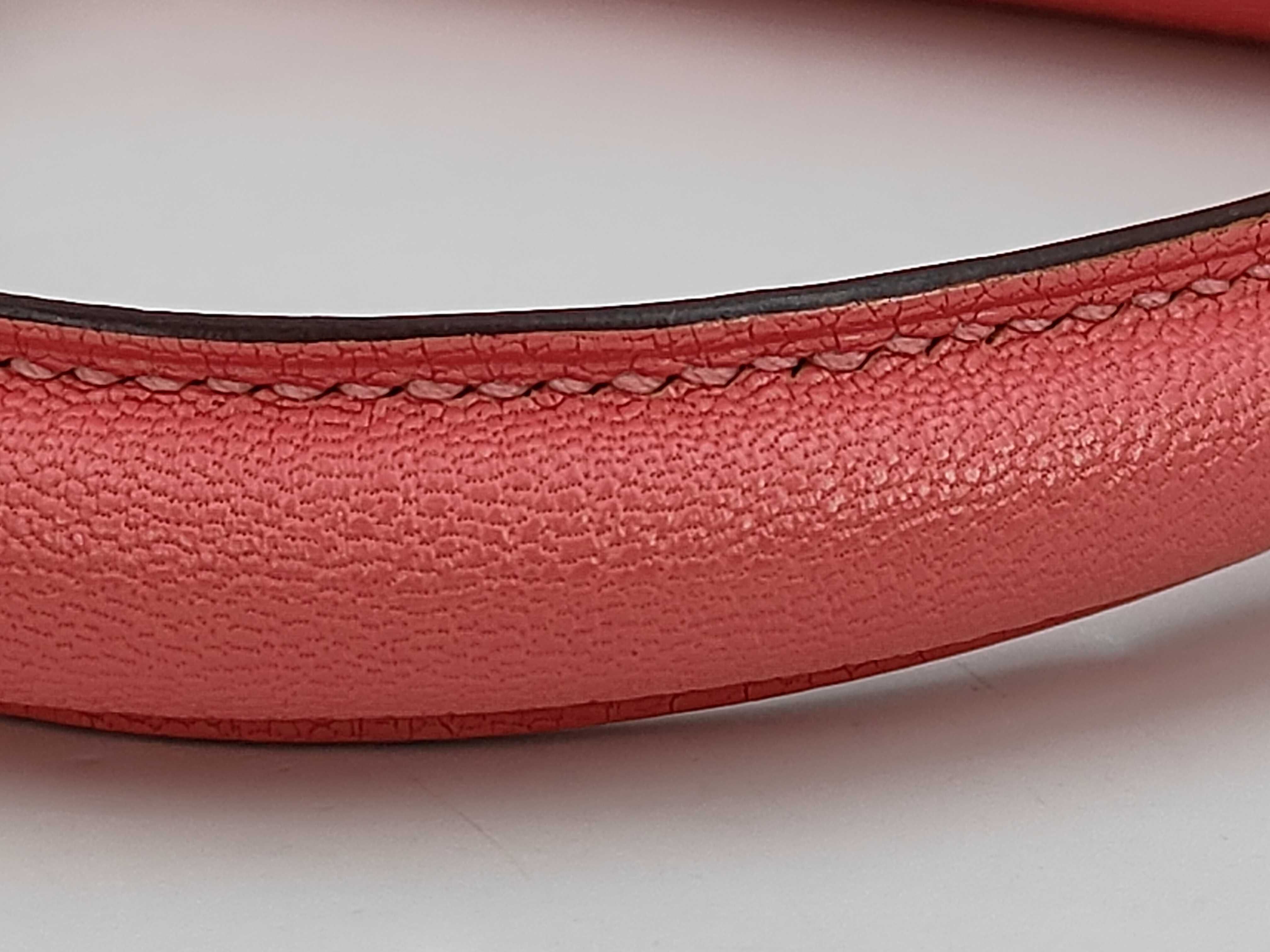 Kelly 25, external stitching, D stamp, Chevre leather, Rose Azalee, Gold Diameter (GD) handbag — view 4