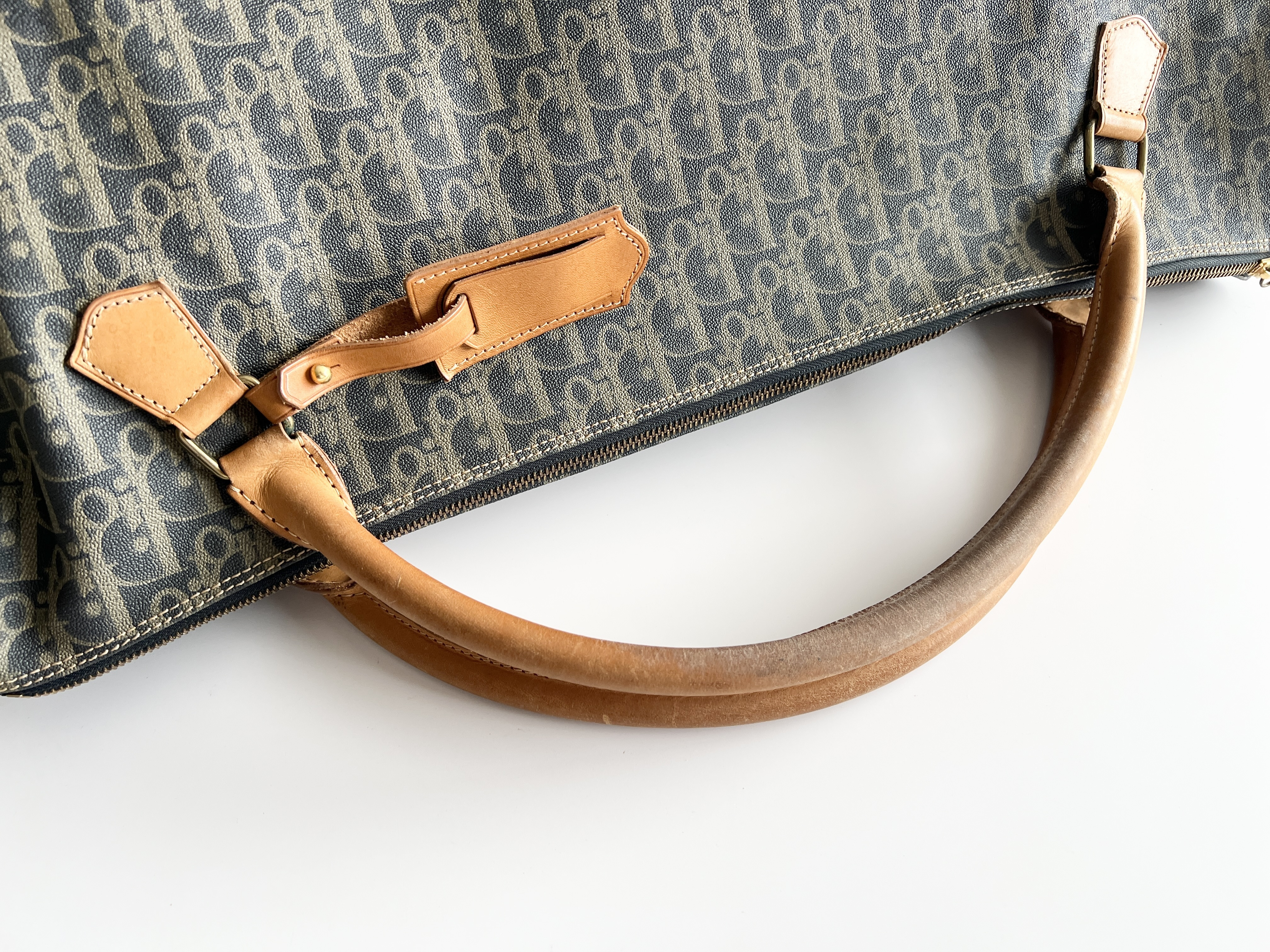 Trotter Oblique Leather Handbag Boston Bag — view 3
