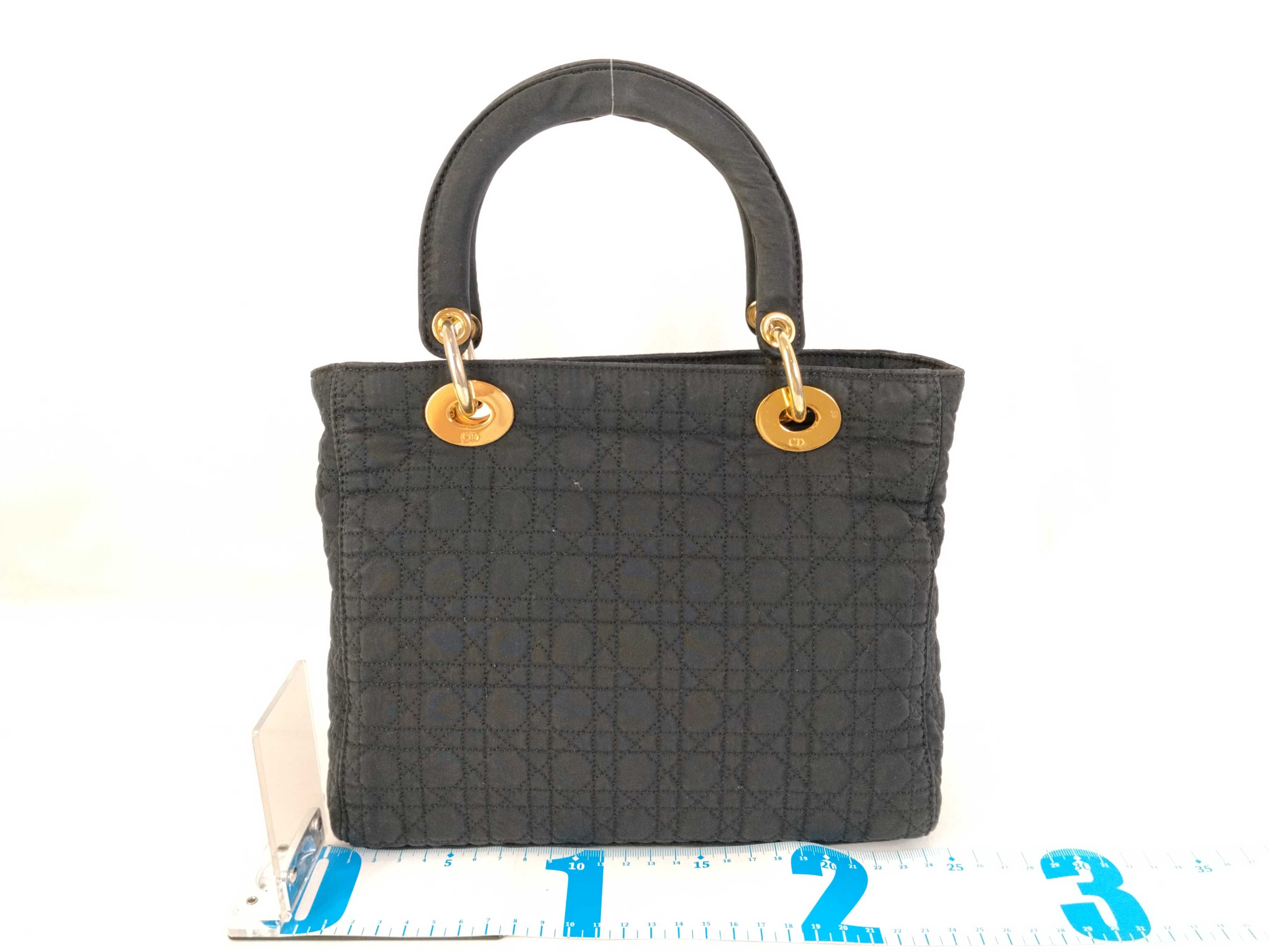 Lady Dior Christian Lady Handbag Cannage Black Handbag — view 2