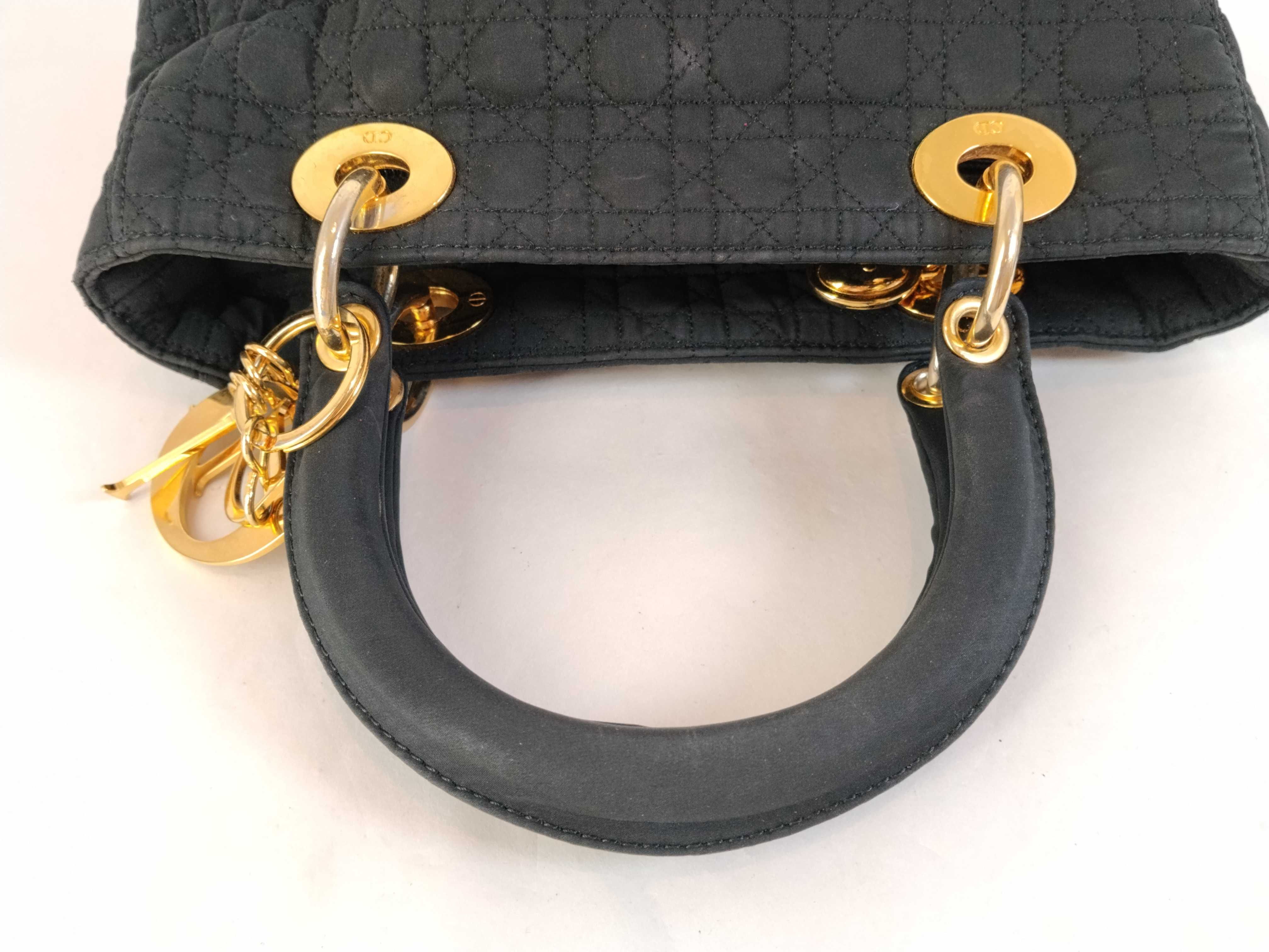 Lady Dior Christian Lady Handbag Cannage Black Handbag — view 3