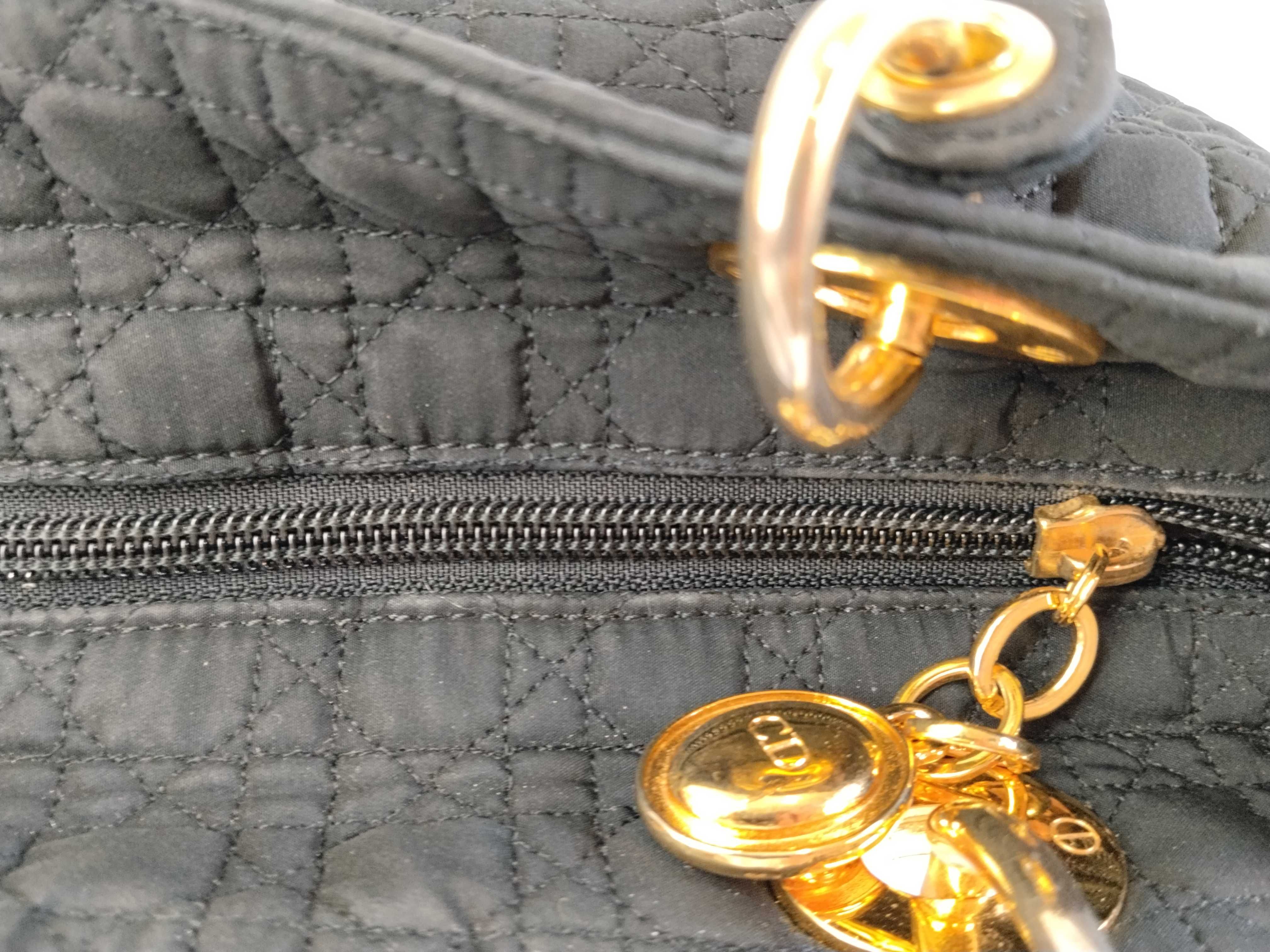 Lady Dior Christian Lady Handbag Cannage Black Handbag — view 9