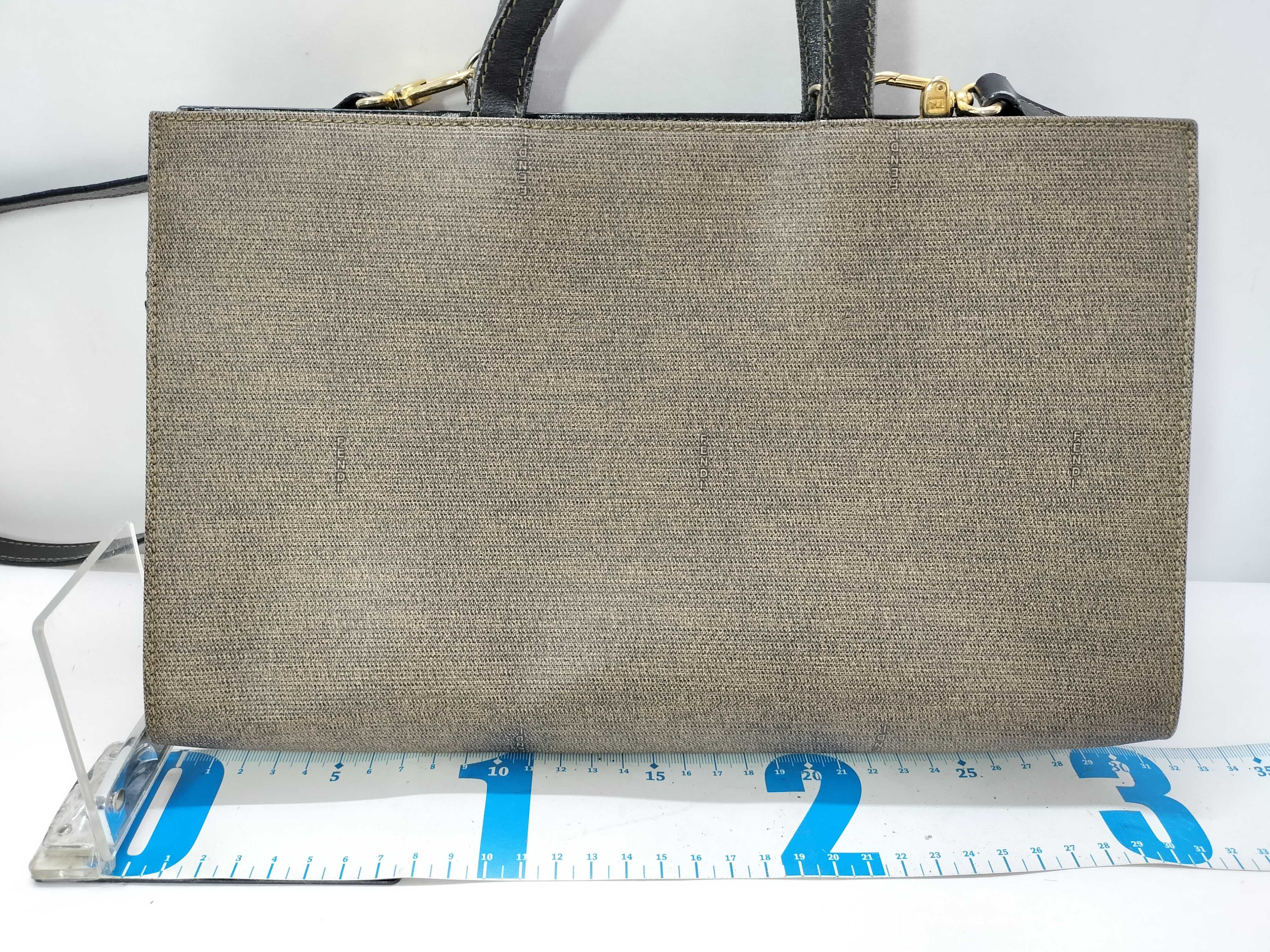 Vintage ROMA PVC x Leather Gold Hardware 2-way Shoulder Bag Tote Bag Handbag — view 2