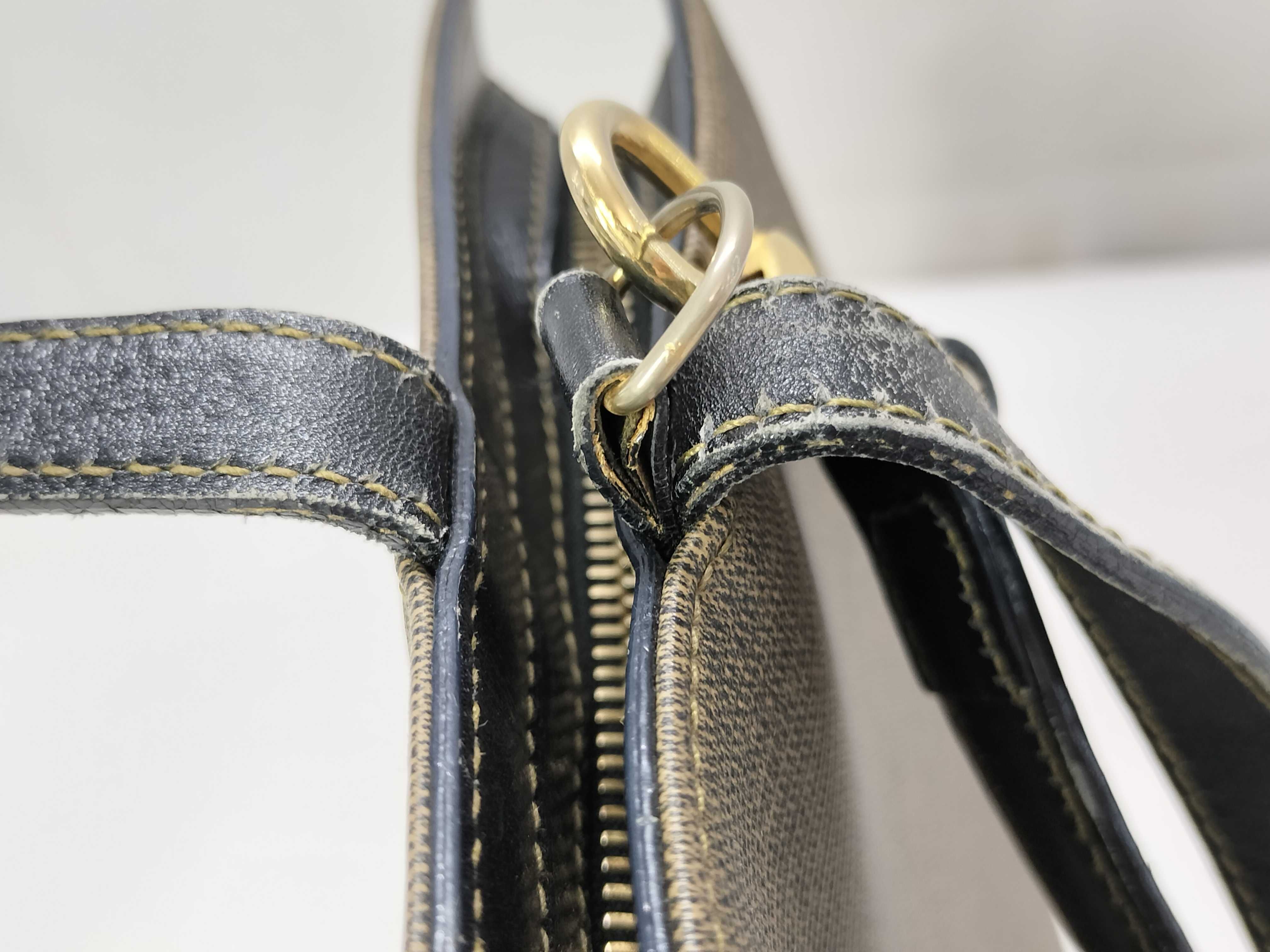 Vintage ROMA PVC x Leather Gold Hardware 2-way Shoulder Bag Tote Bag Handbag — view 5