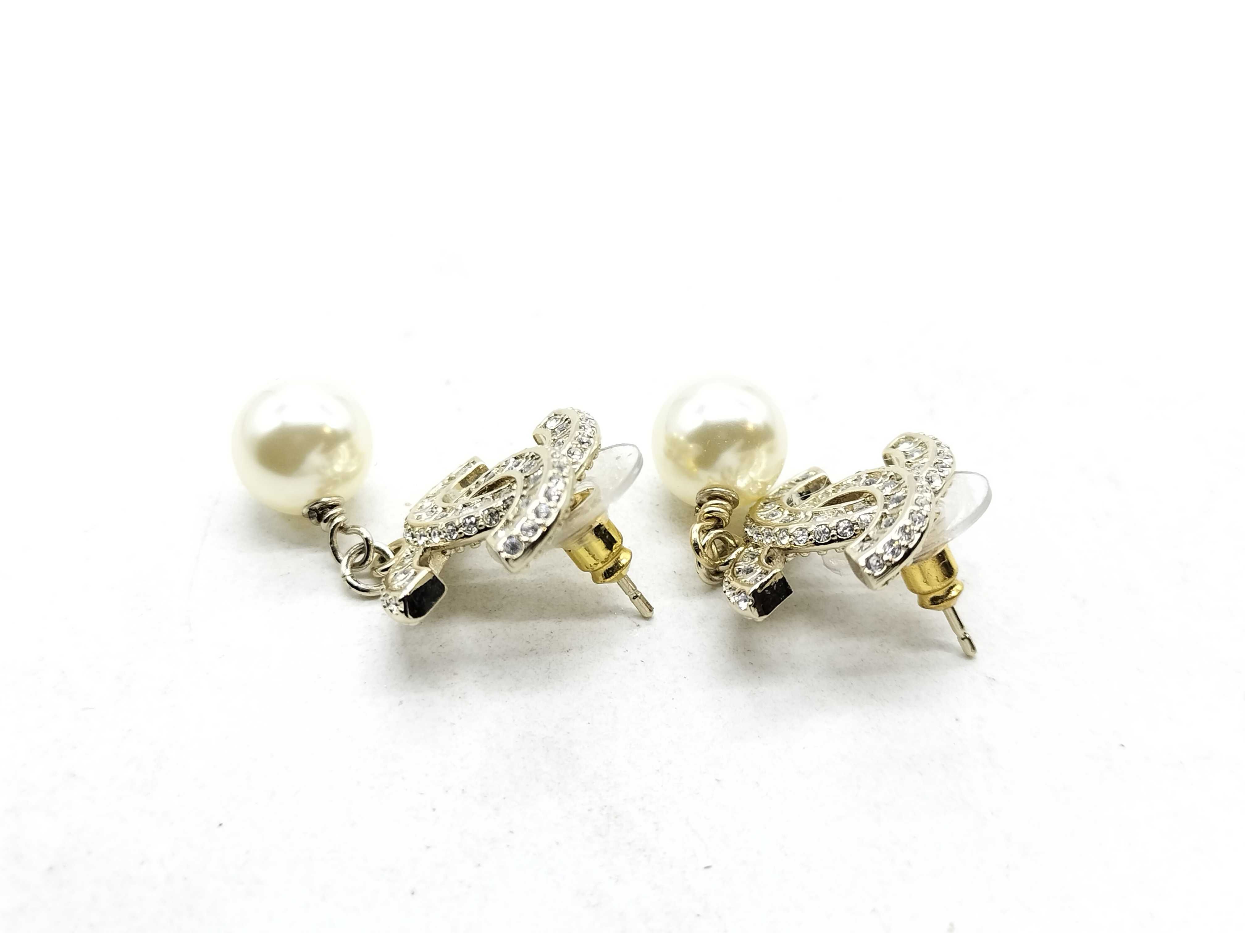 C24C Coco Earrings Pearl Rhinestone Earrings — view 5