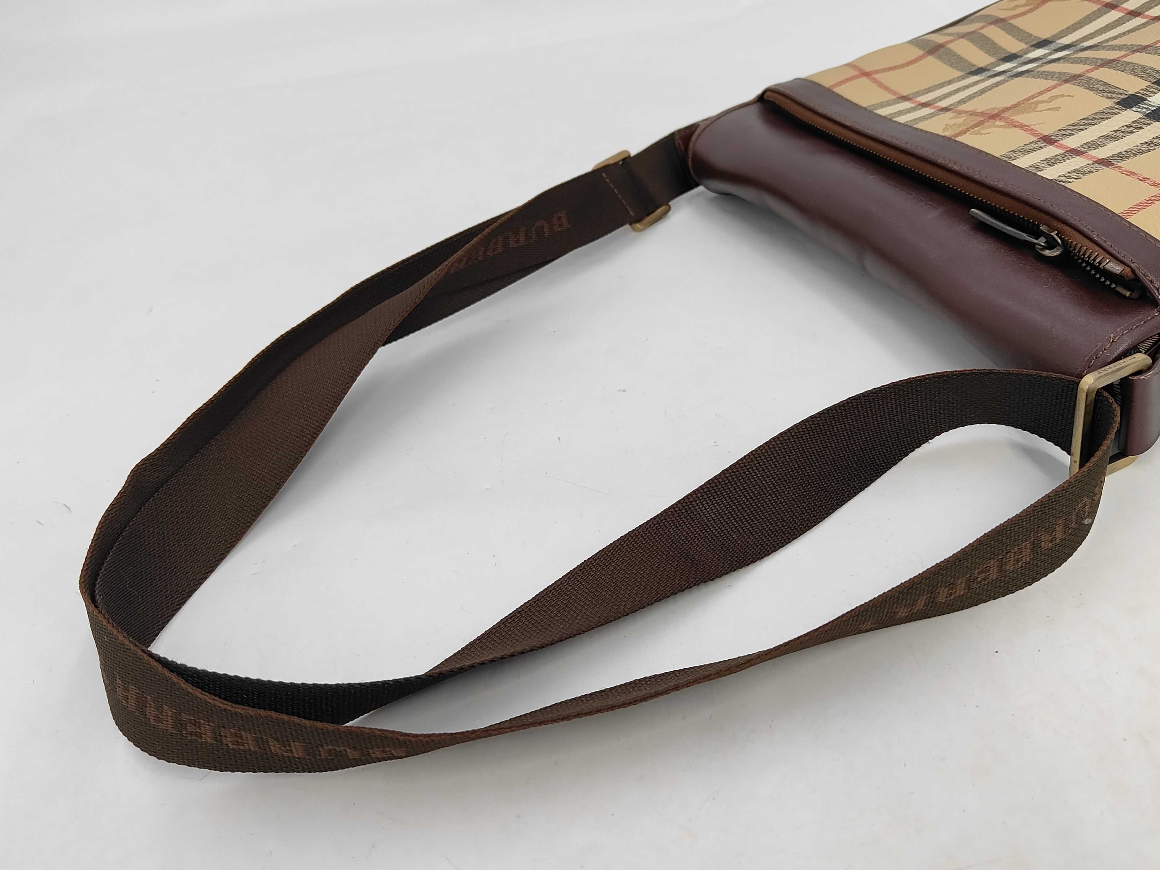 Shoulder Bag, PVC/Leather, Beige — view 3