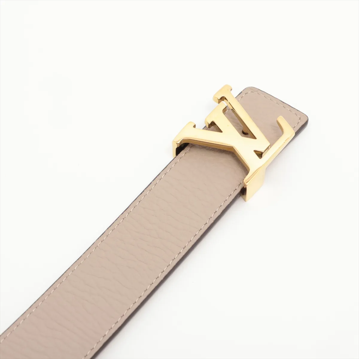M9576 Ceinture LV Initials 30MM CA4173 Belt, 80 Leather, Beige. — view 2