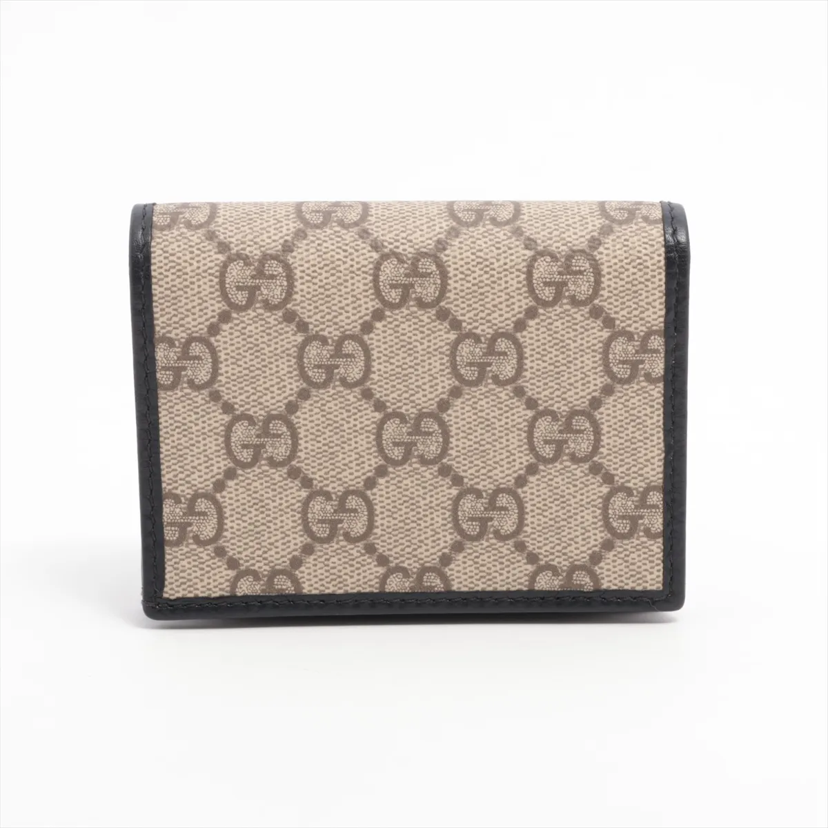 GG Supreme Horsebit 621887 PVC x Leather Compact Wallet Beige x Black — view 2