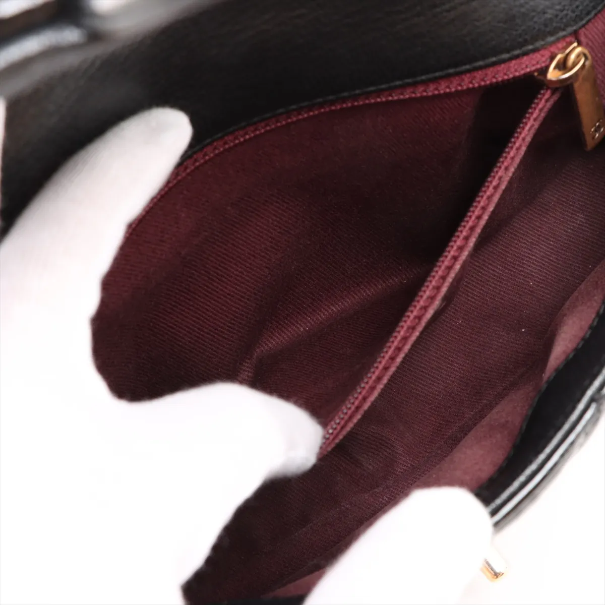 Matelasse patent leather x leather single flap double chain bag black gold hardware 21319232 21s — view 8
