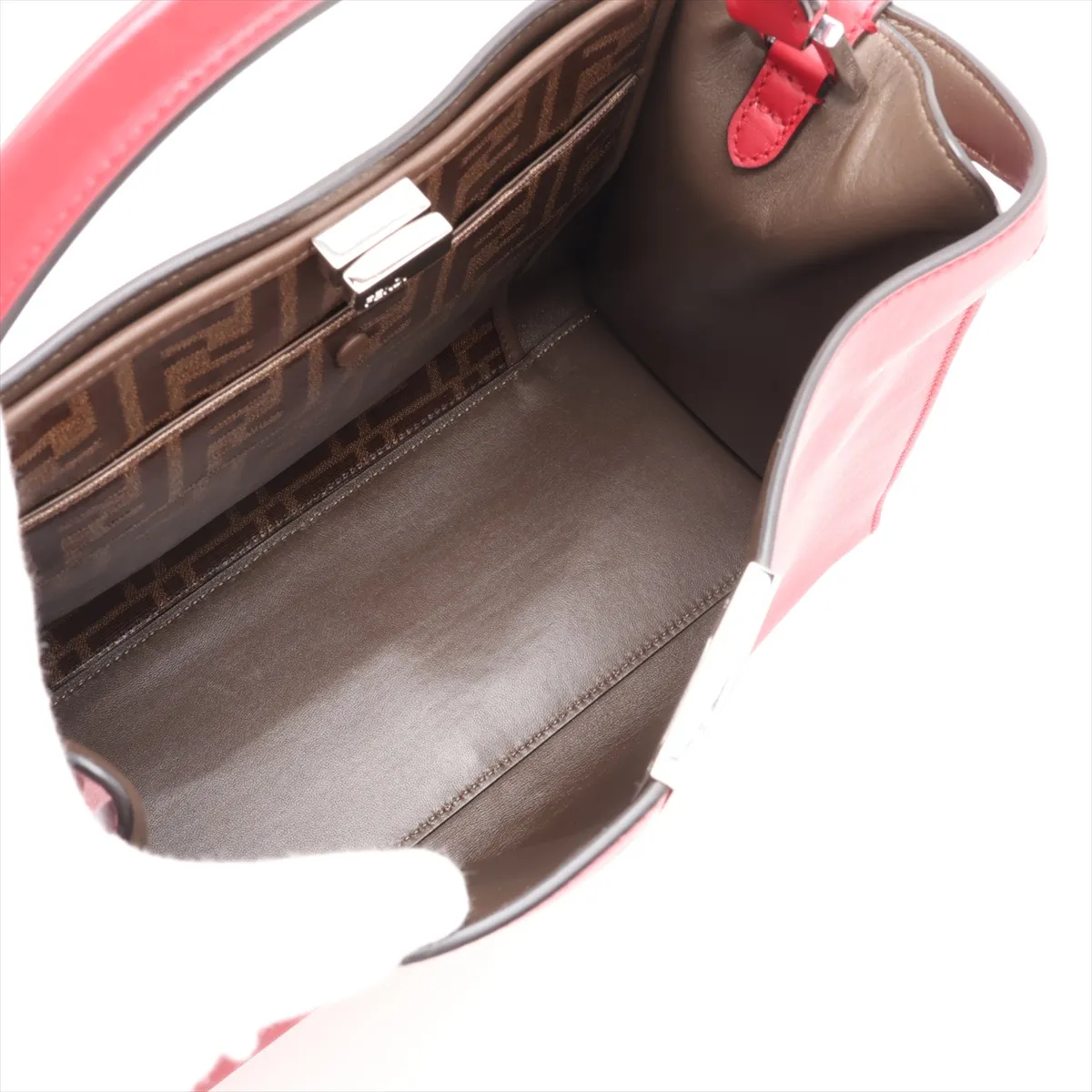 Peekaboo X-Lite Leather 2-Way Handbag, Red, 8BN310 — view 8