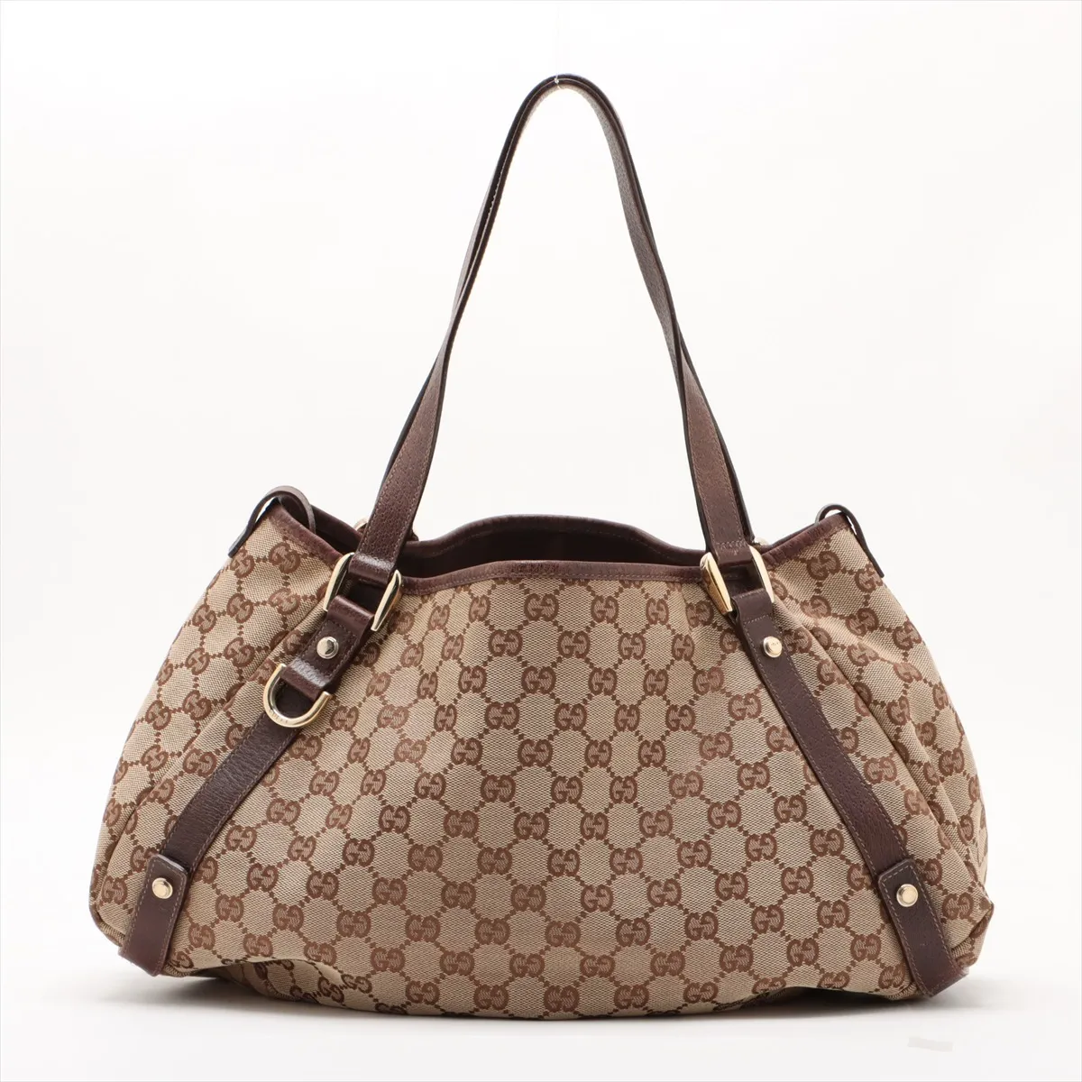 GG Canvas Abby Canvas x Leather Tote Bag Brown 130736 — view 2