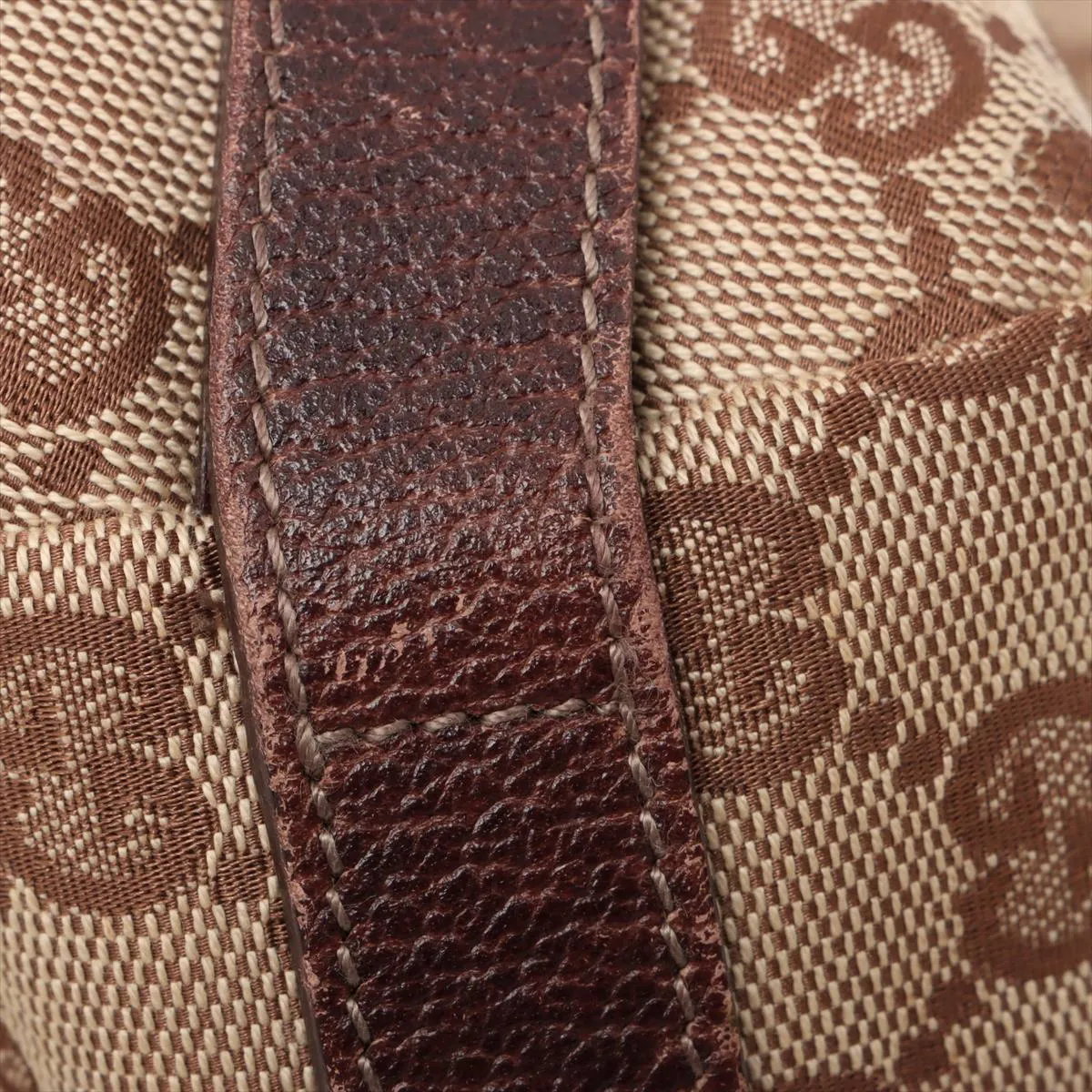 GG Canvas Abby Canvas x Leather Tote Bag Brown 130736 — view 12