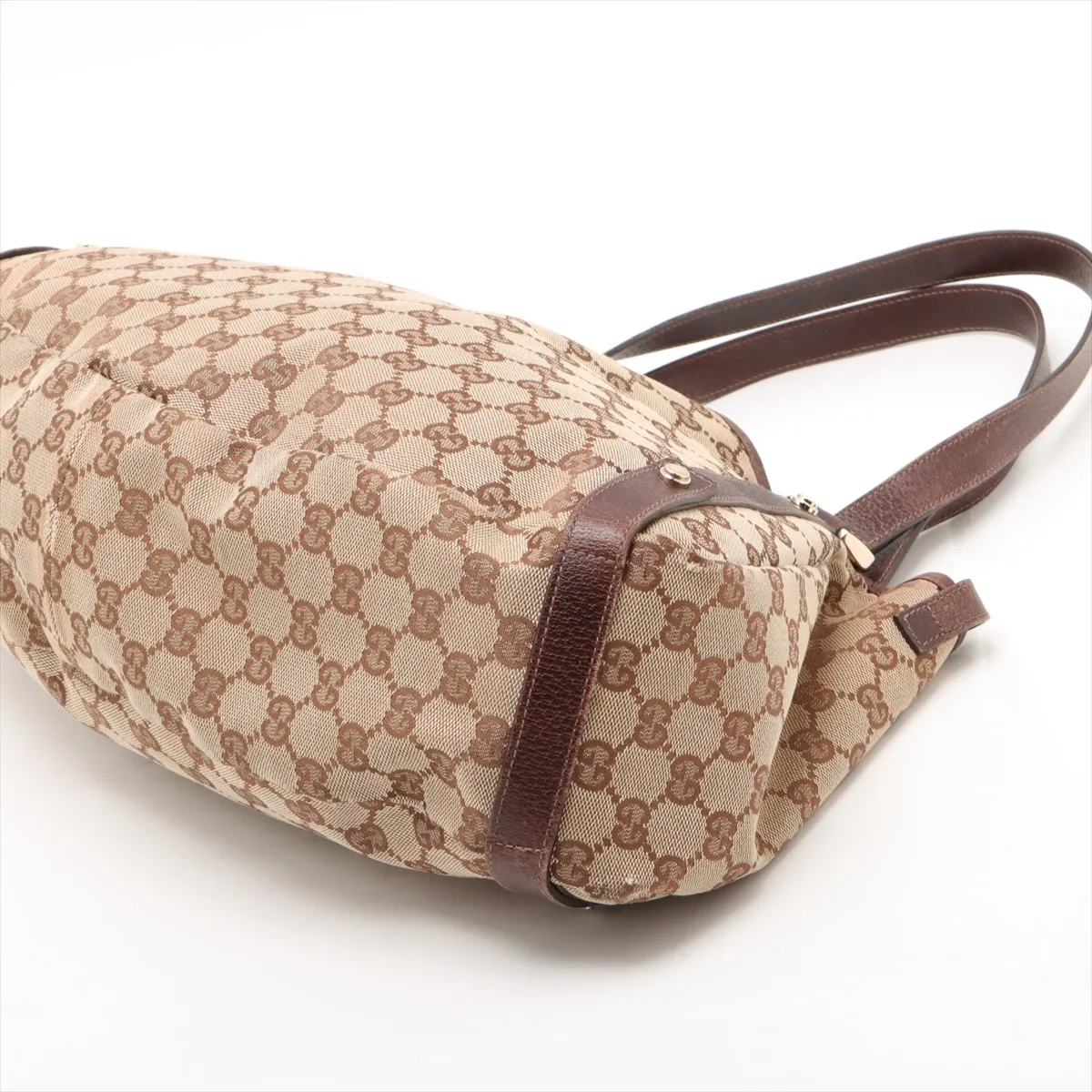 GG Canvas Abby Canvas x Leather Tote Bag Brown 130736 — view 3