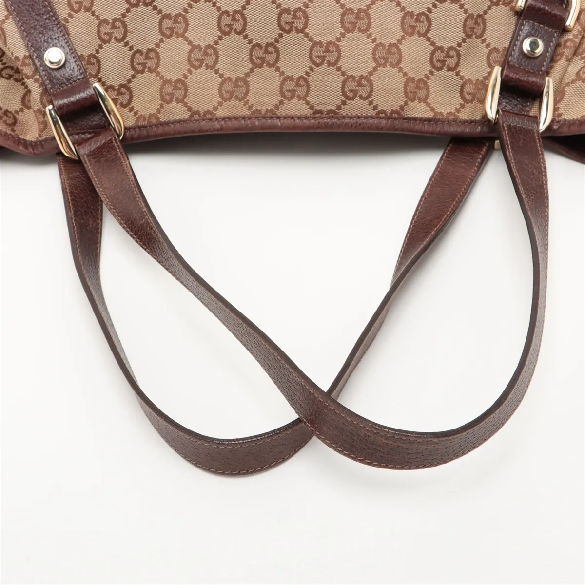 GG Canvas Abby Canvas x Leather Tote Bag Brown 130736 — view 5