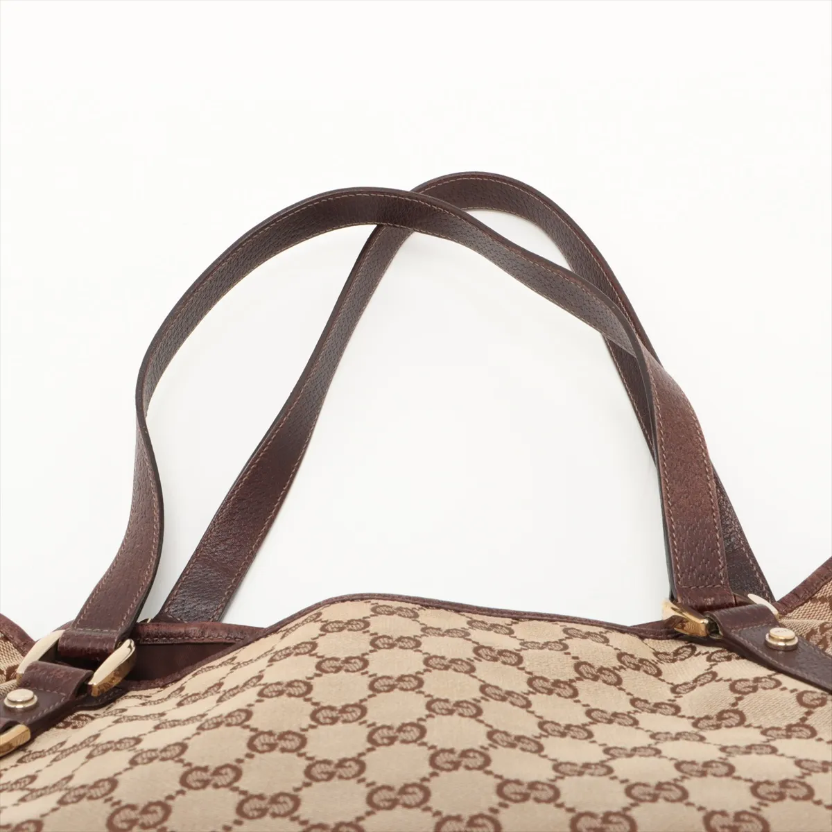 GG Canvas Abby Canvas x Leather Tote Bag Brown 130736 — view 6