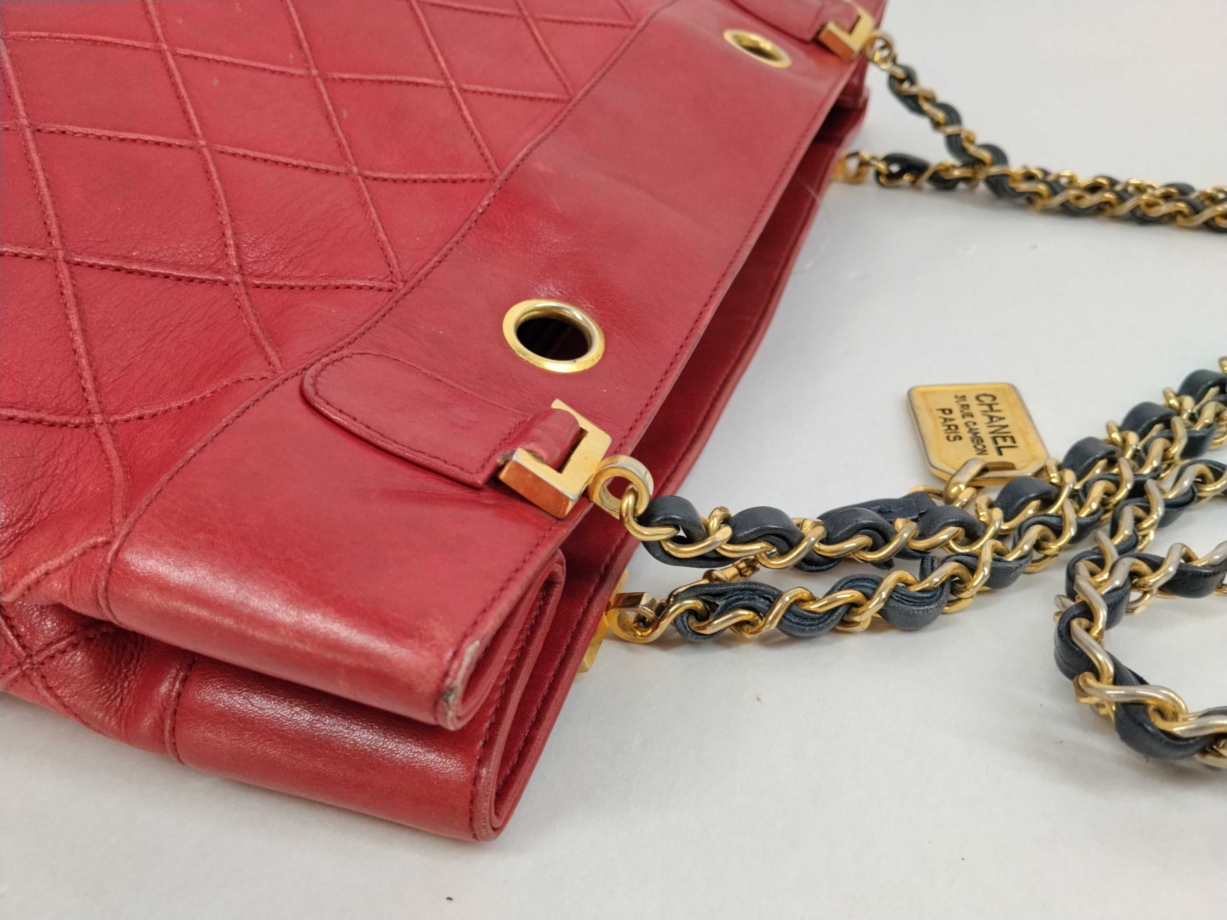 Lambskin Bicolore Chain Tote Bag — view 5