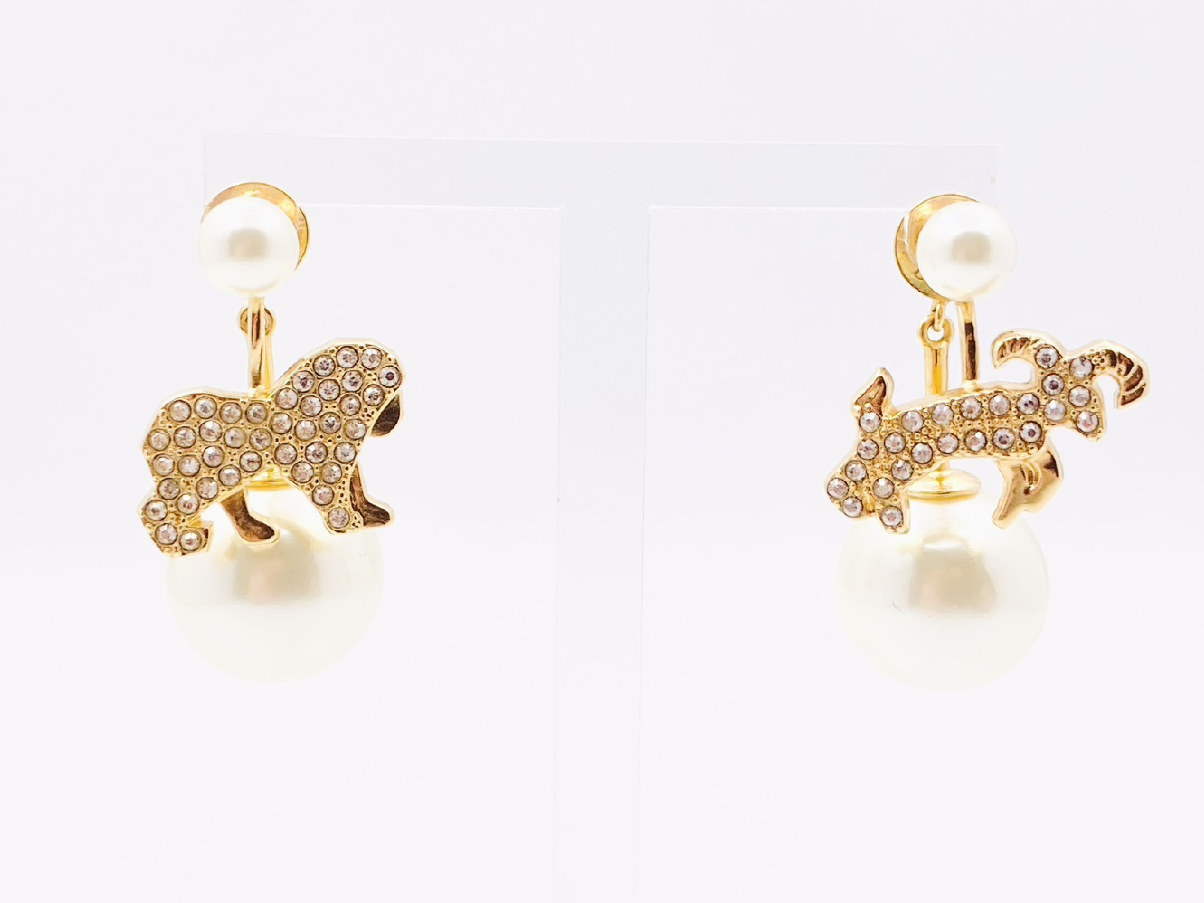 Tribales Pearl Tribal My ABC Zodiac Sign Aries & Animal Rhinestone Single Earring Swing Earring Asymmetrical Set of 2 Earrings