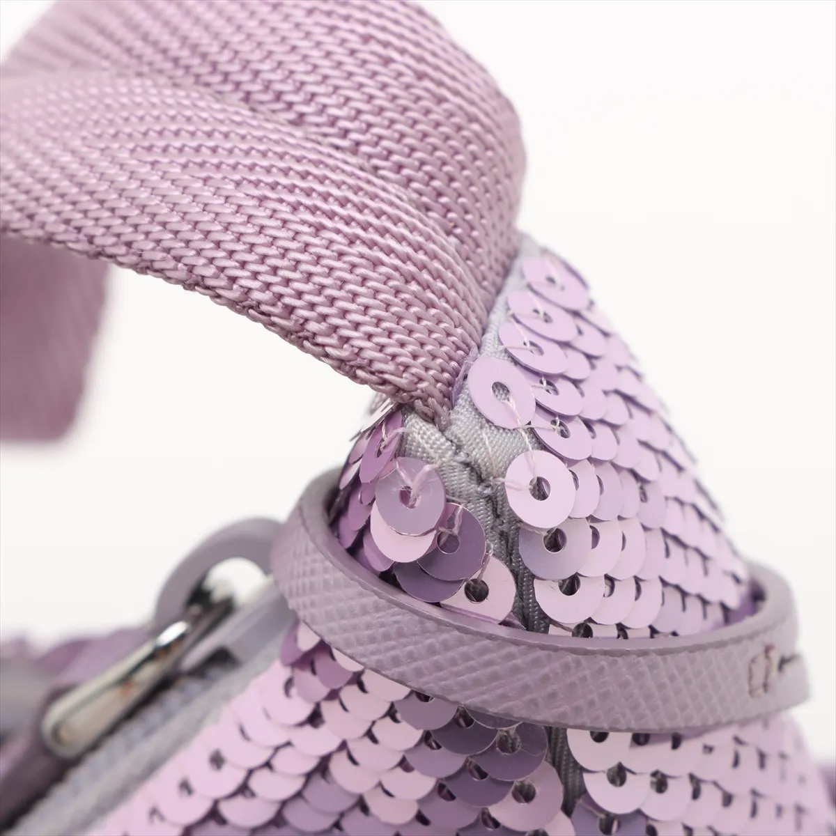 Reedition Sequin x Nylon Handbag Purple — view 9