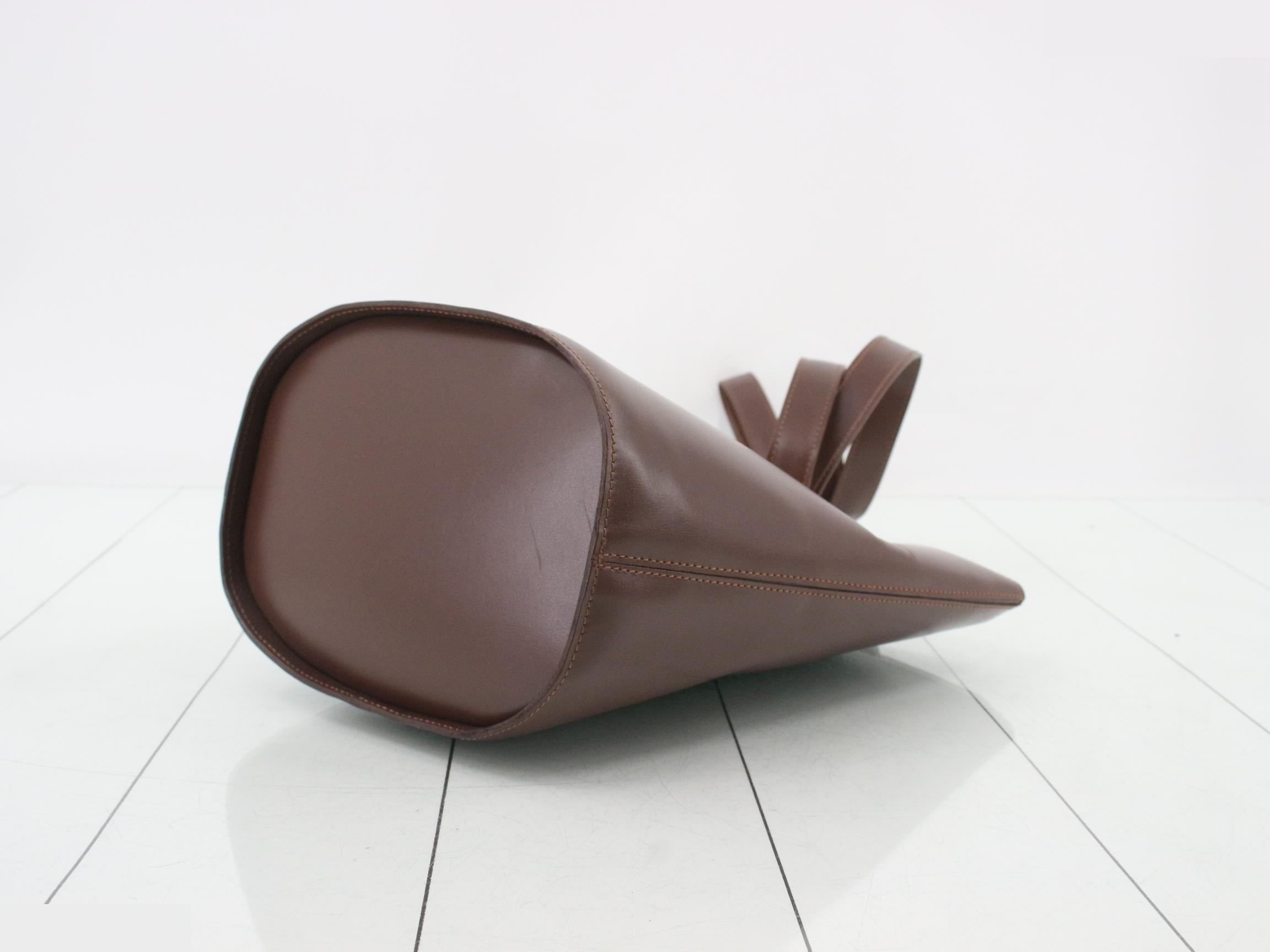 Leather Semi-Shoulder Bag — view 6