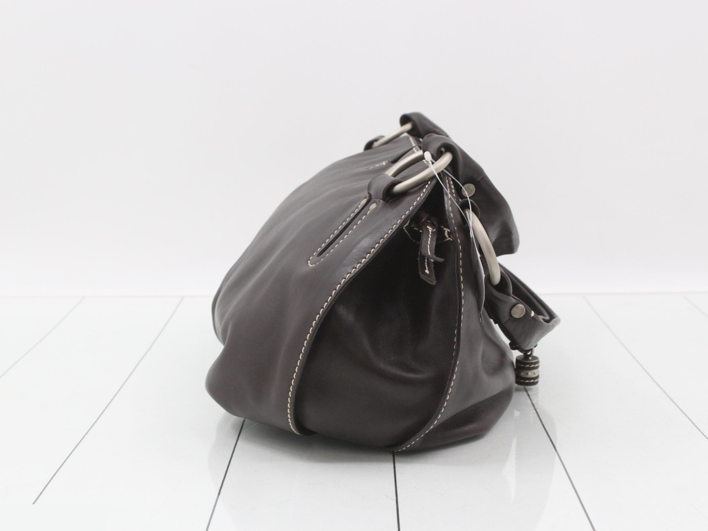 Handbag, leather, dark brown — view 4