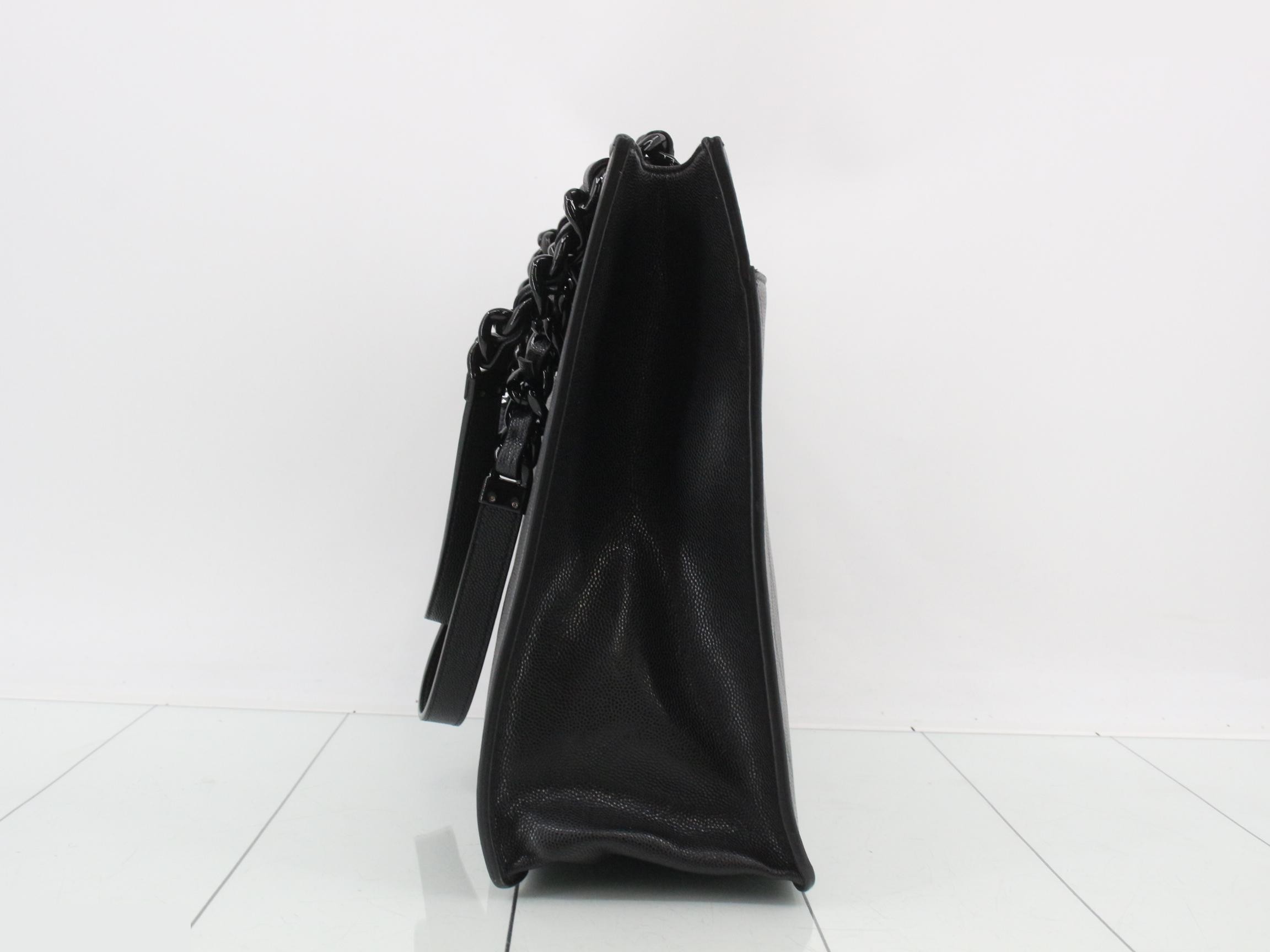 Caviar Skin Coco Mark Chain Tote Bag — view 4