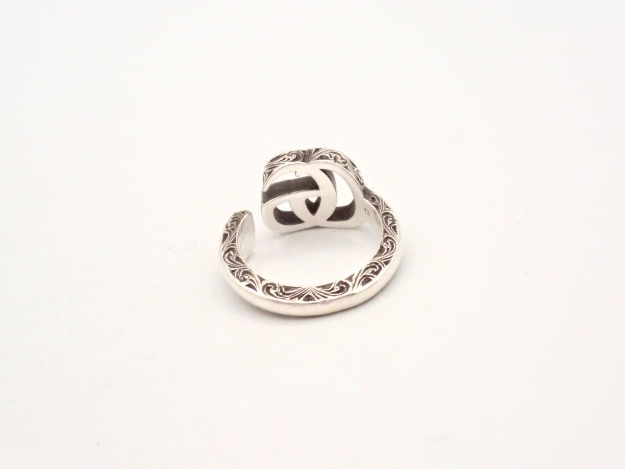 Marmont ring, Arabesque design, 925 sterling silver, 6.0g, stamped #13, actual size #12 — view 2