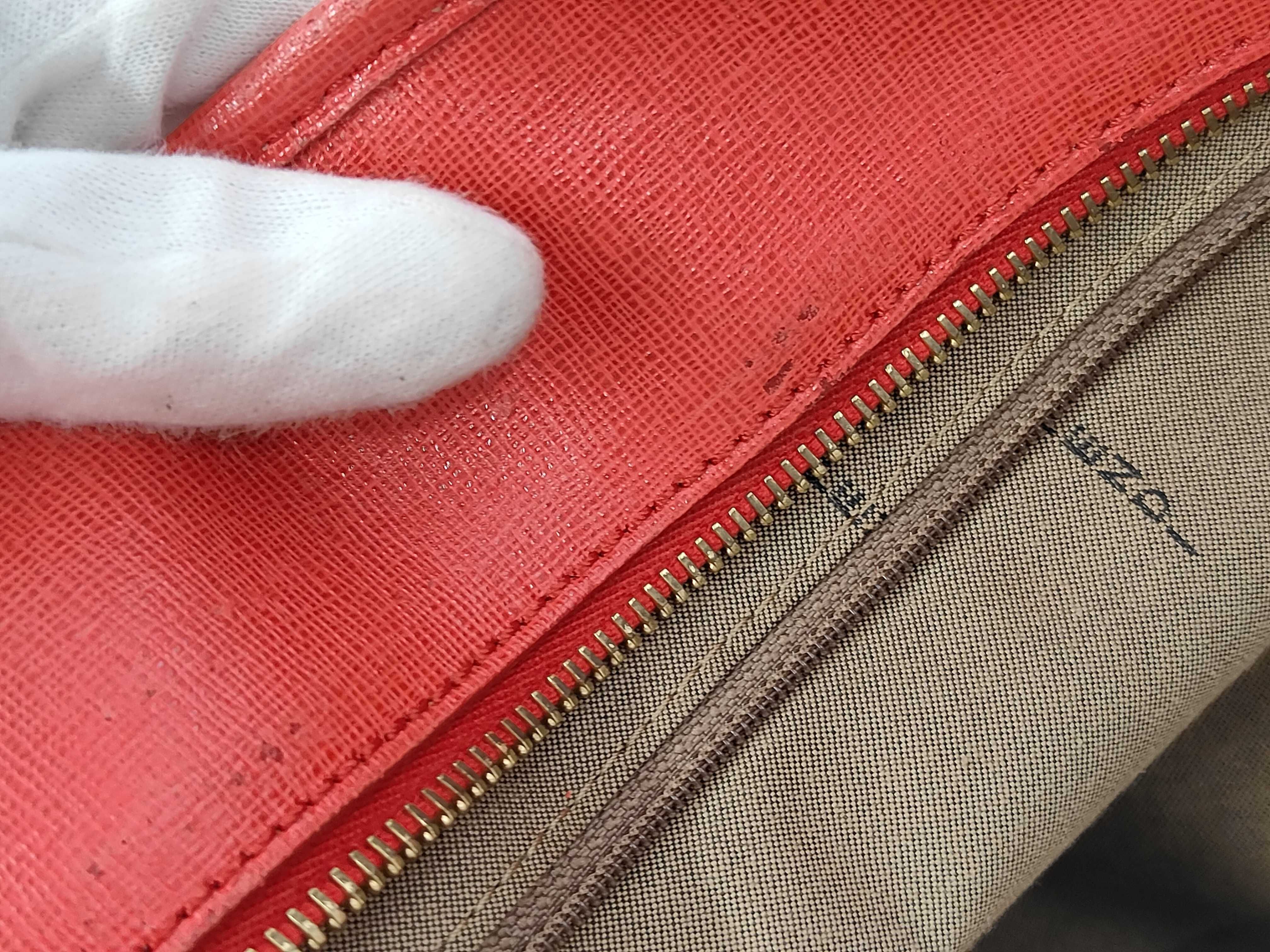 Zucca Tote Bag, Canvas, White x Red — view 12