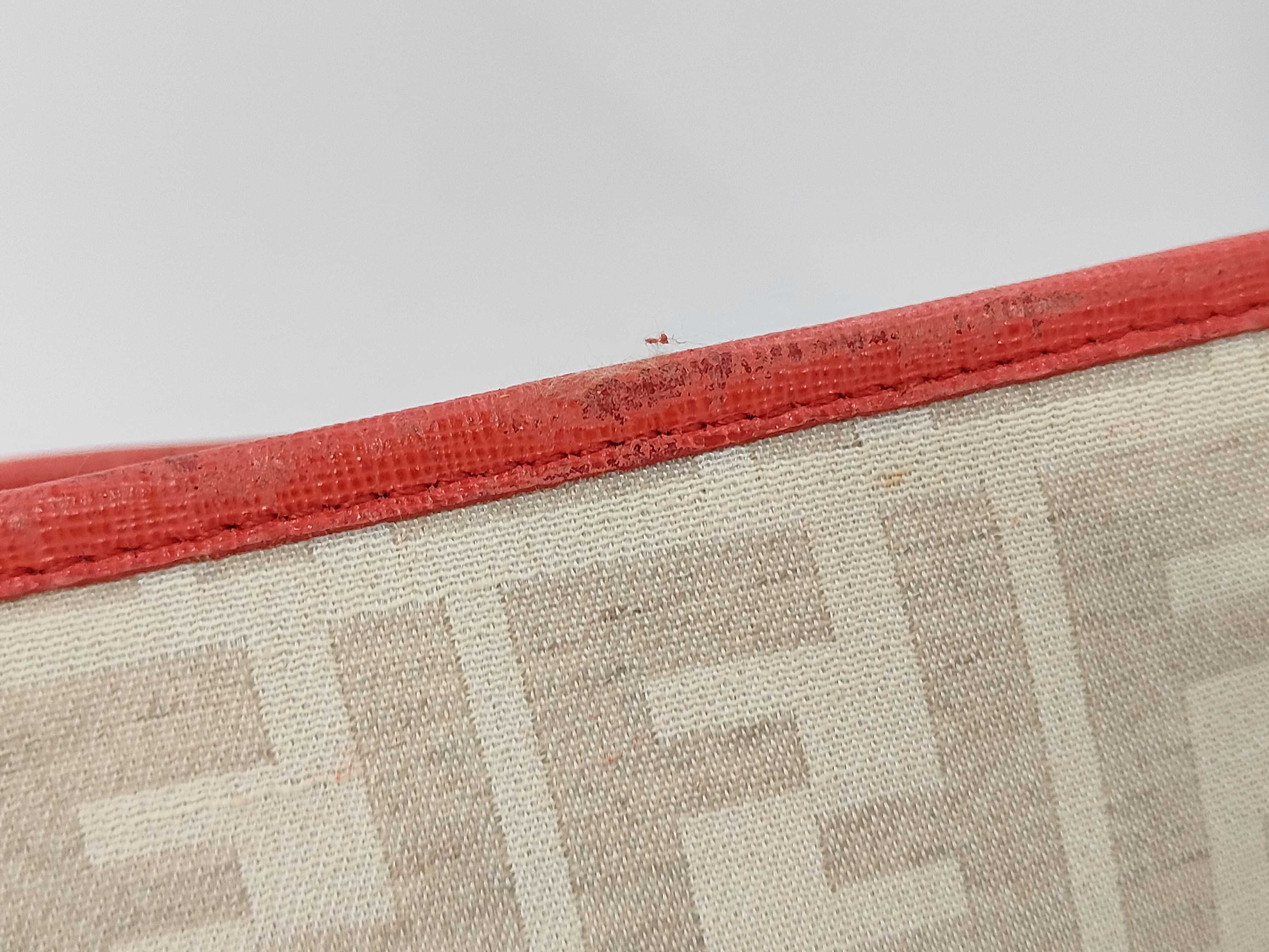 Zucca Tote Bag, Canvas, White x Red — view 5