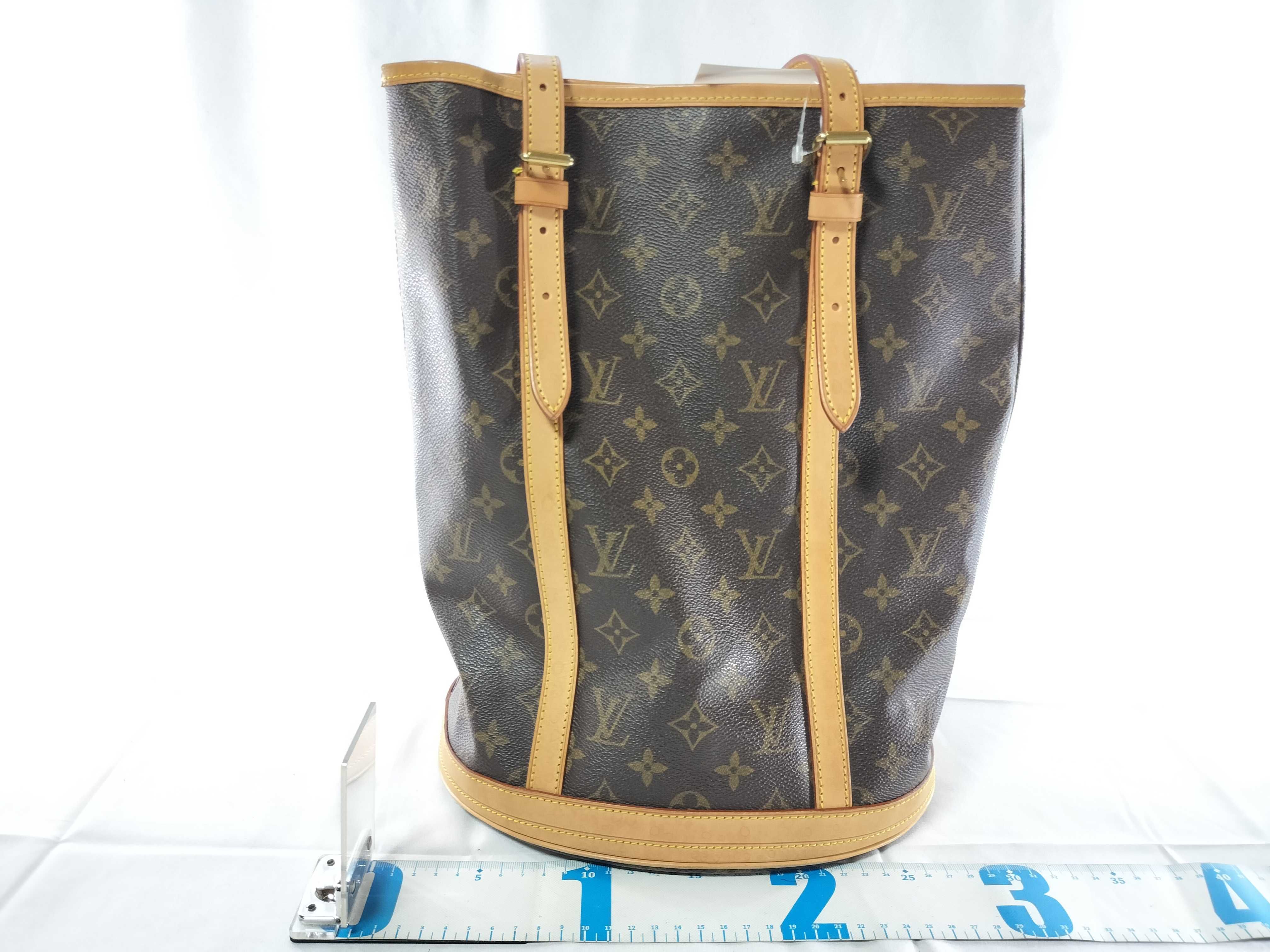 Monogram Bucket GM Shoulder Bag with Pouch — view 2