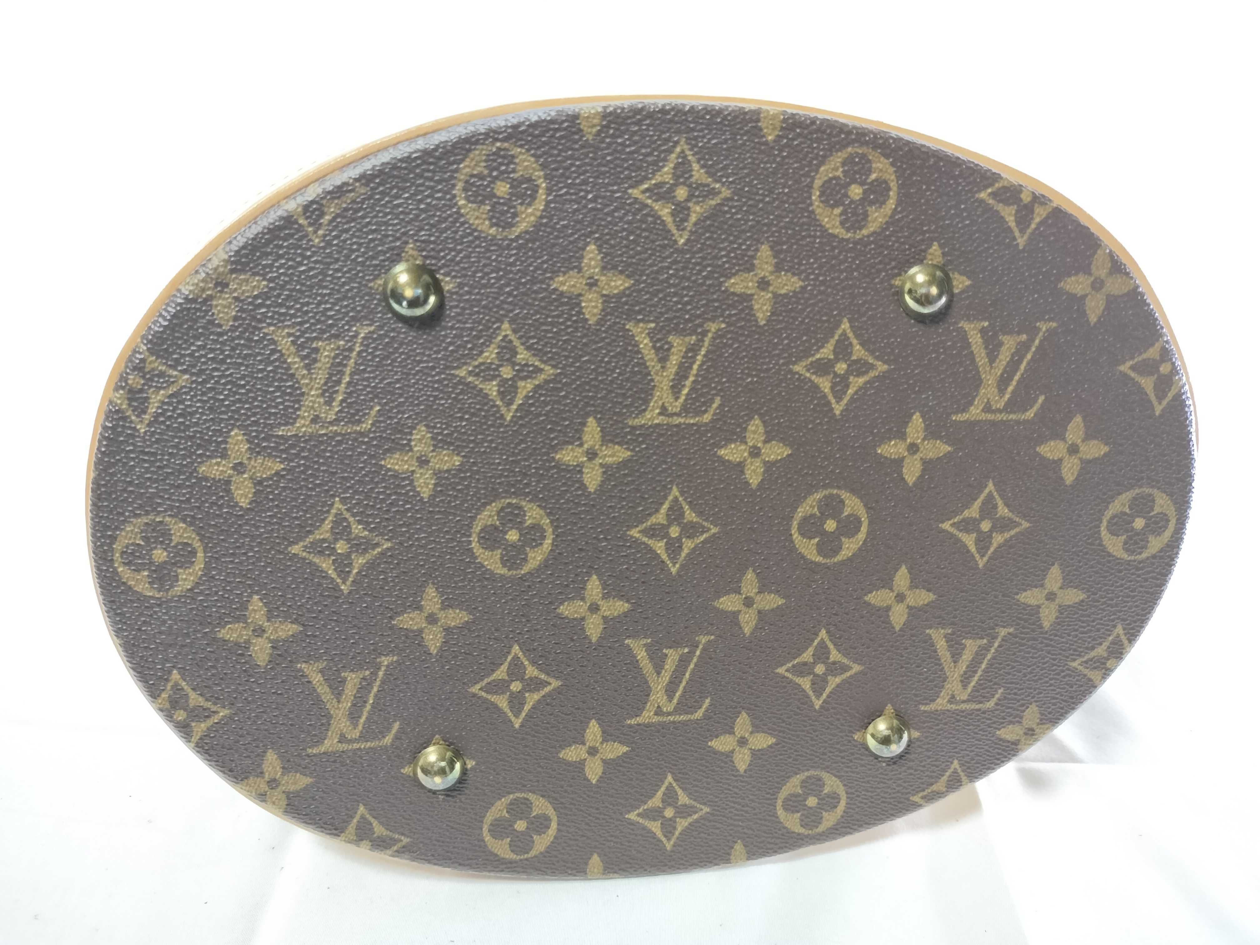 Monogram Bucket GM Shoulder Bag with Pouch — view 7