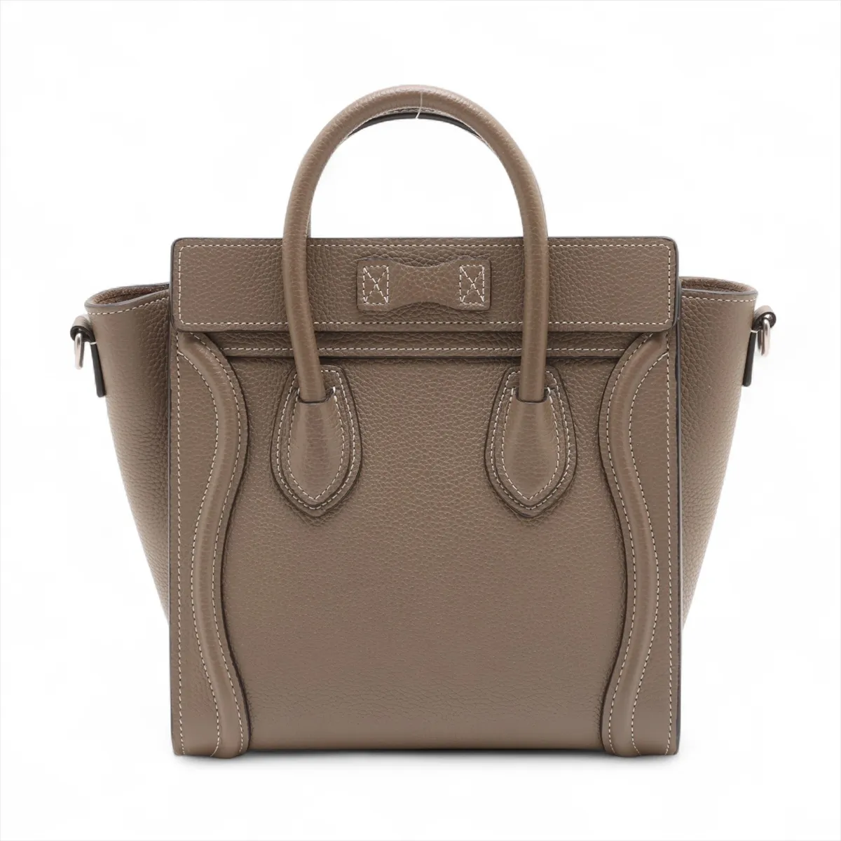 Luggage Nano Shopper Leather Handbag Brown — view 2